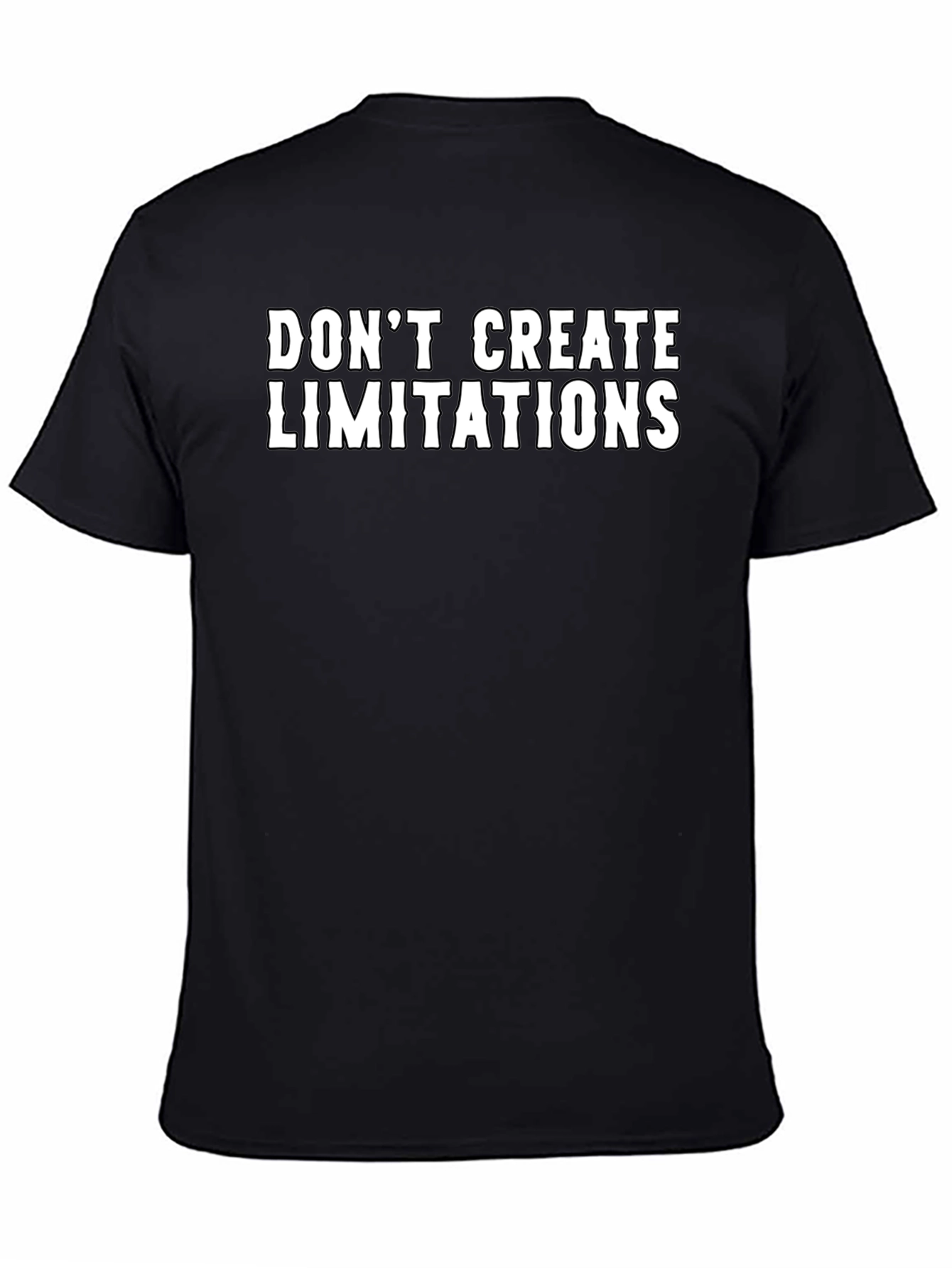 Black Don't Create Limitations Graphic Tee view 4