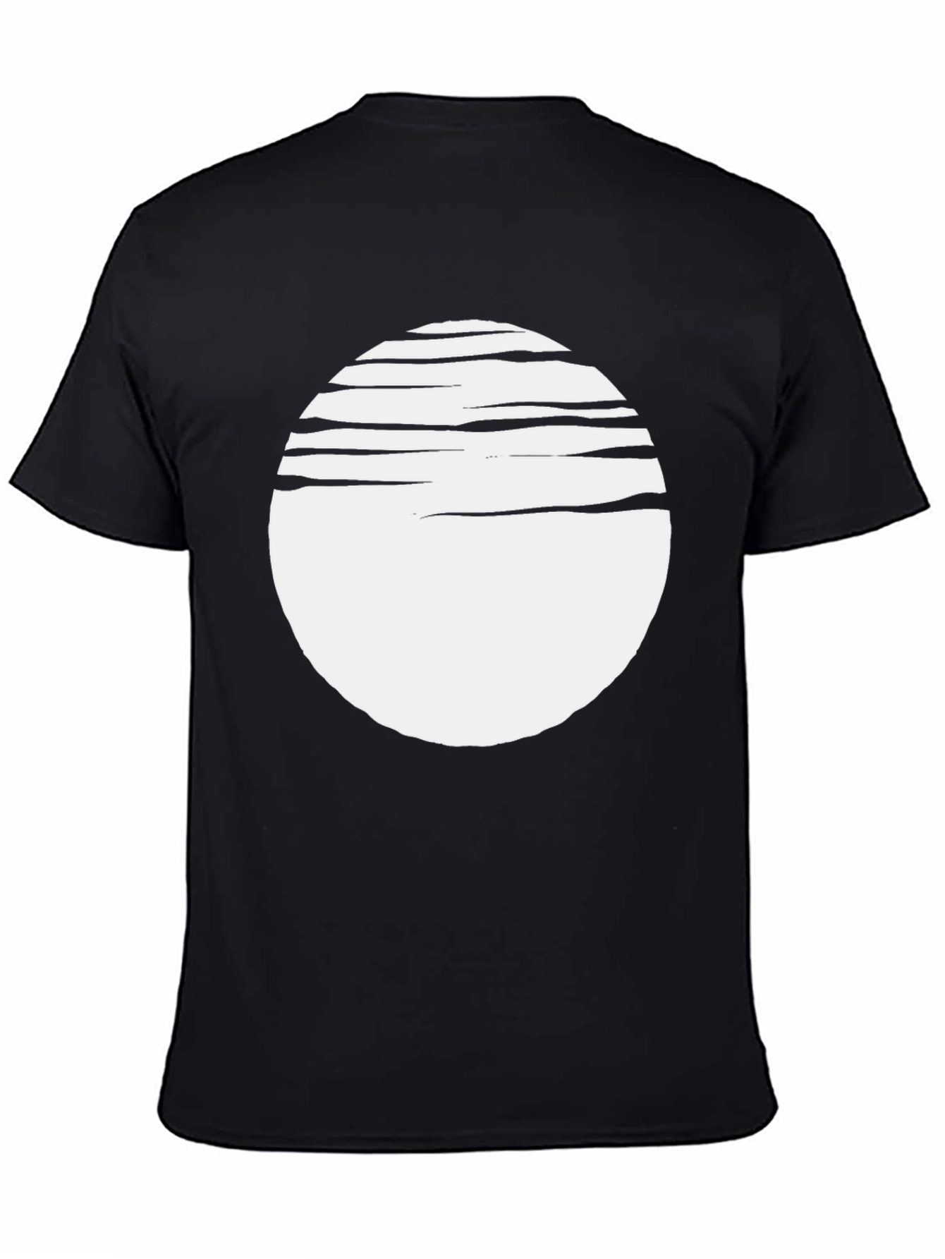 Black Abstract Graphic Black Tee view 4