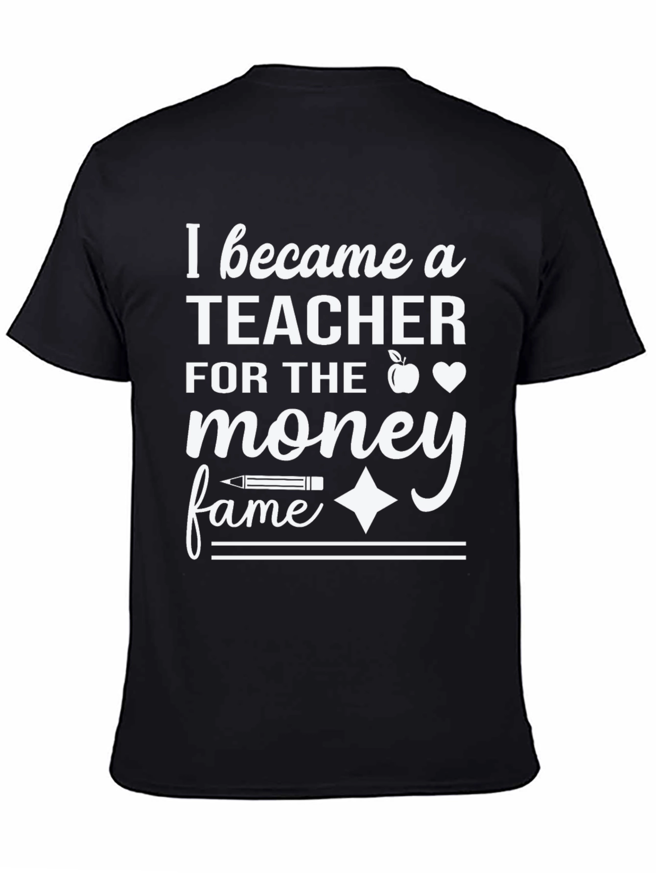 Black Teacher Money Fame T-Shirt view 4