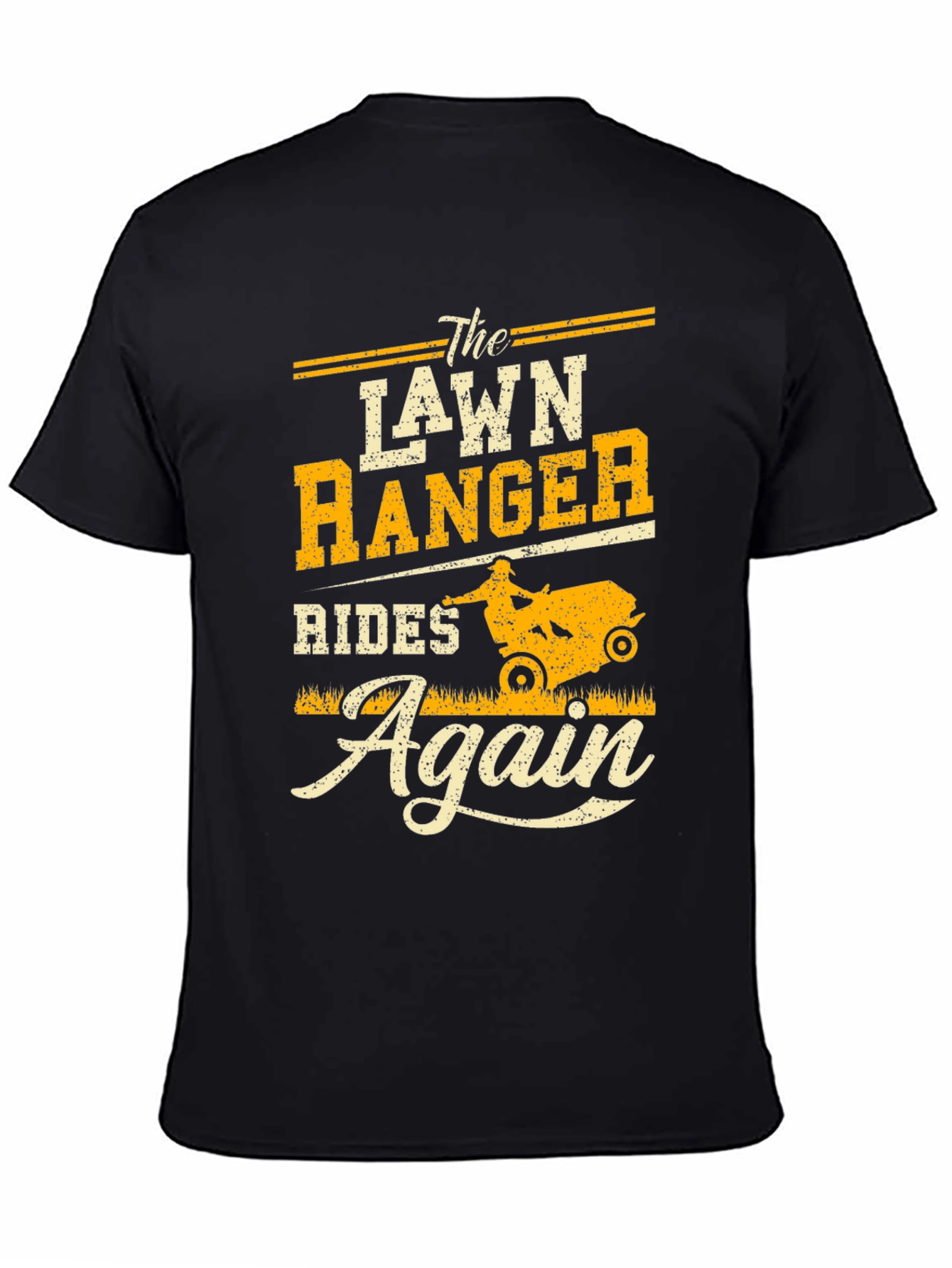 Black The Lawn Ranger Rides Again Graphic T-Shirt view 4