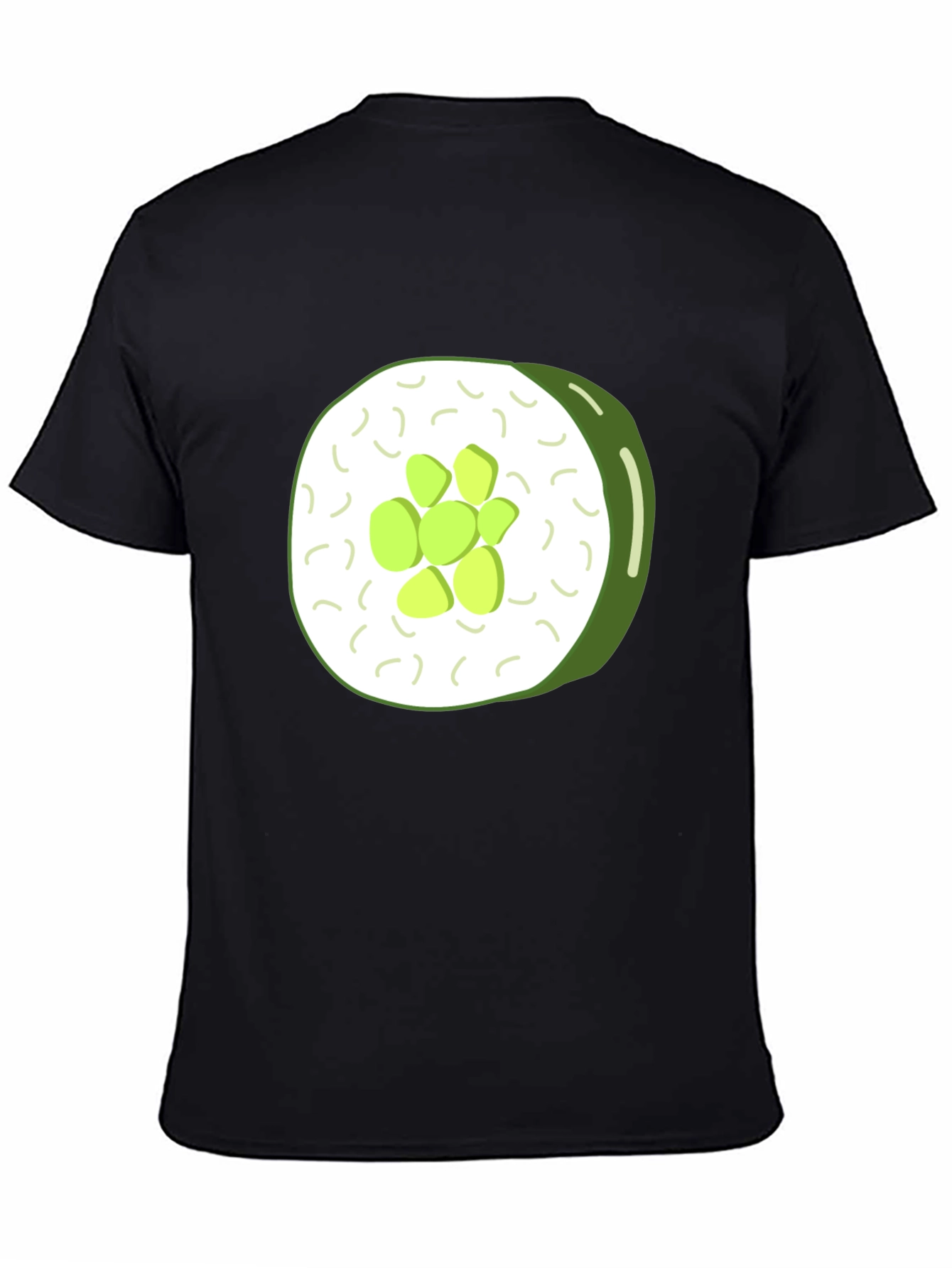 Black Sushi Roll Graphic Tee - Foodie T-Shirt view 4