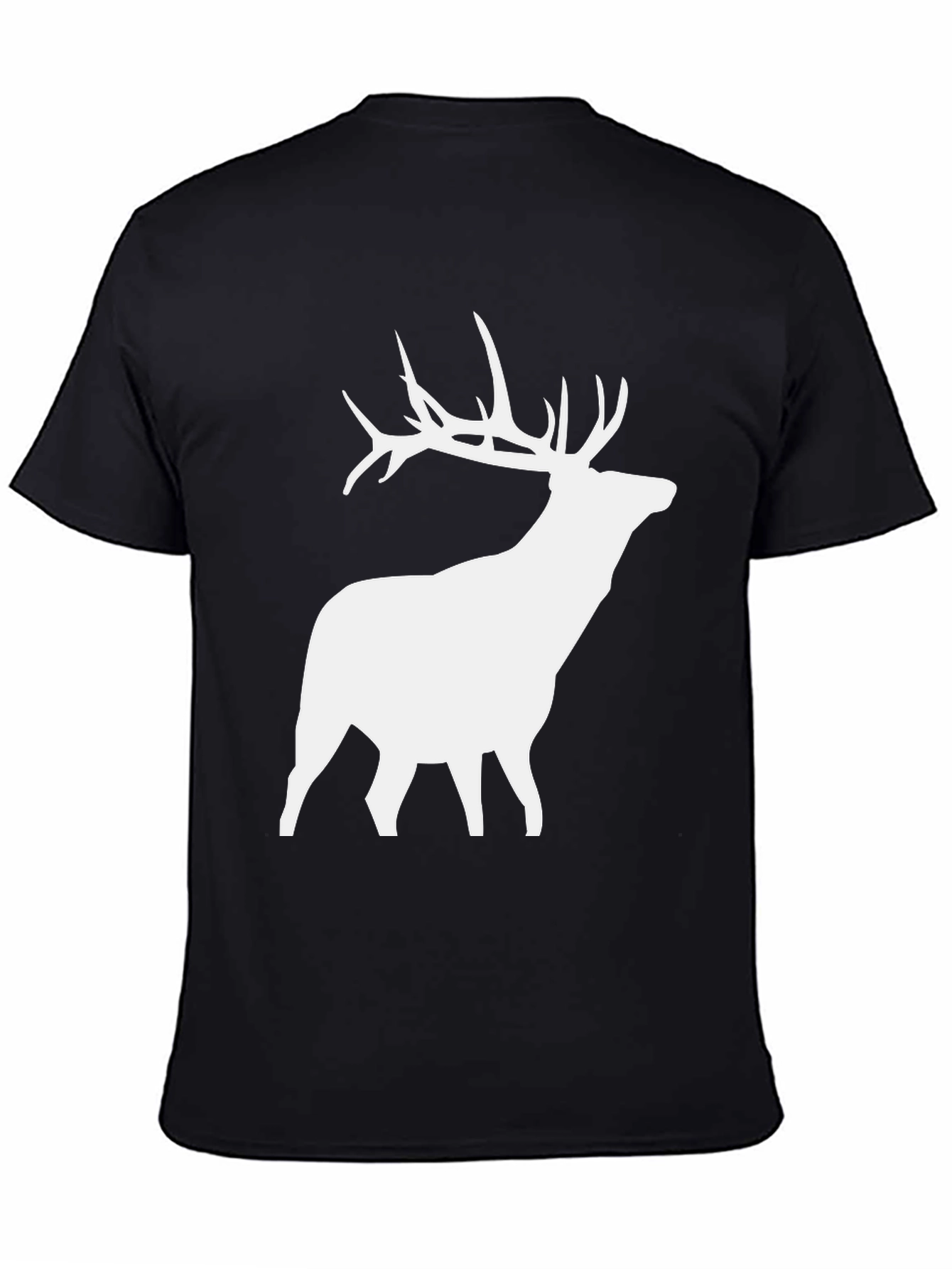 Black Deer Silhouette Graphic Tee - Black view 4