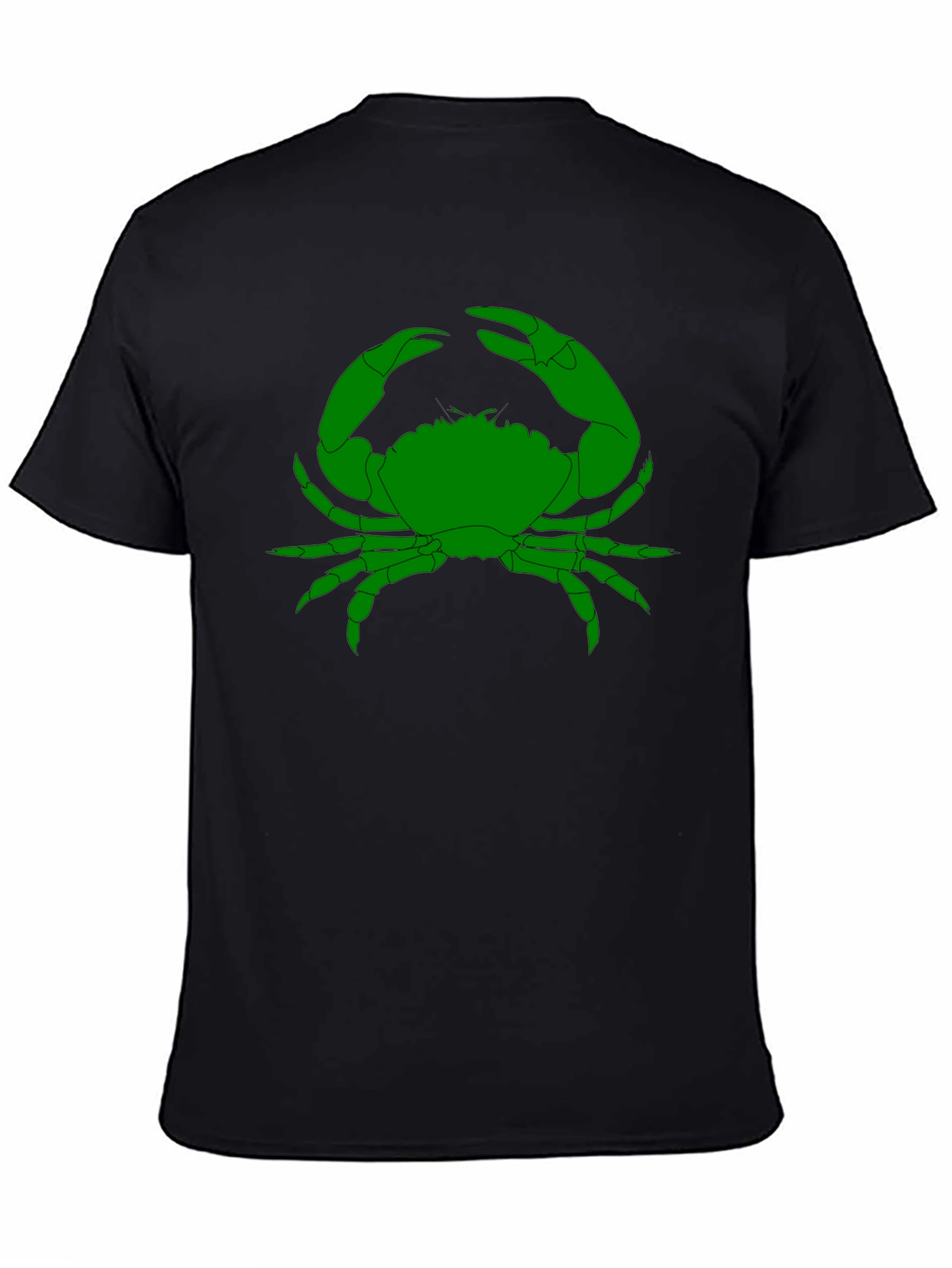 Black Green Crab Graphic T-Shirt - Black view 4