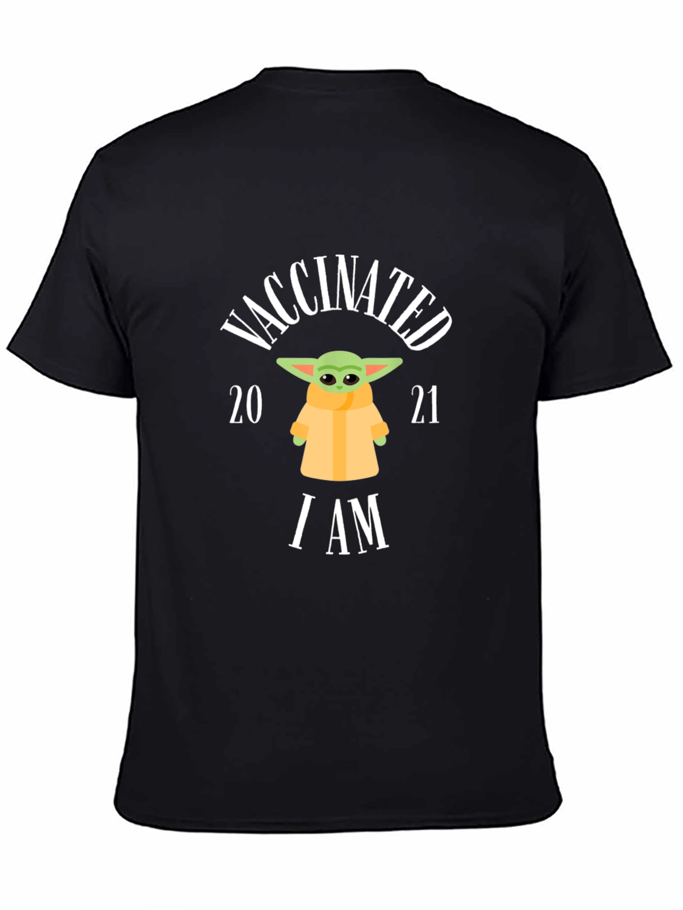 Black Vaccinated I Am T-Shirt view 4
