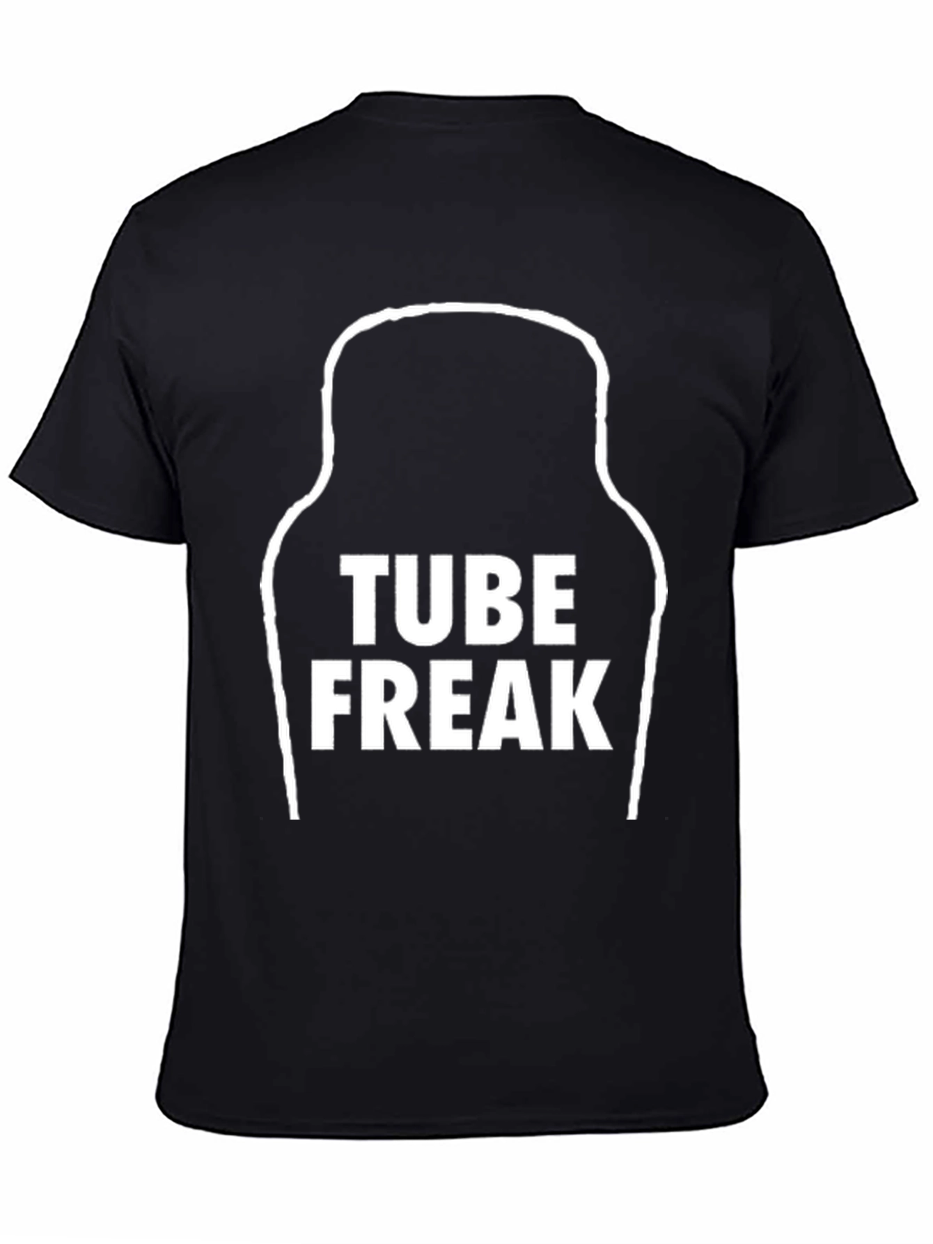 Black Tube Freak Graphic T-Shirt - Black Novelty Tee view 4