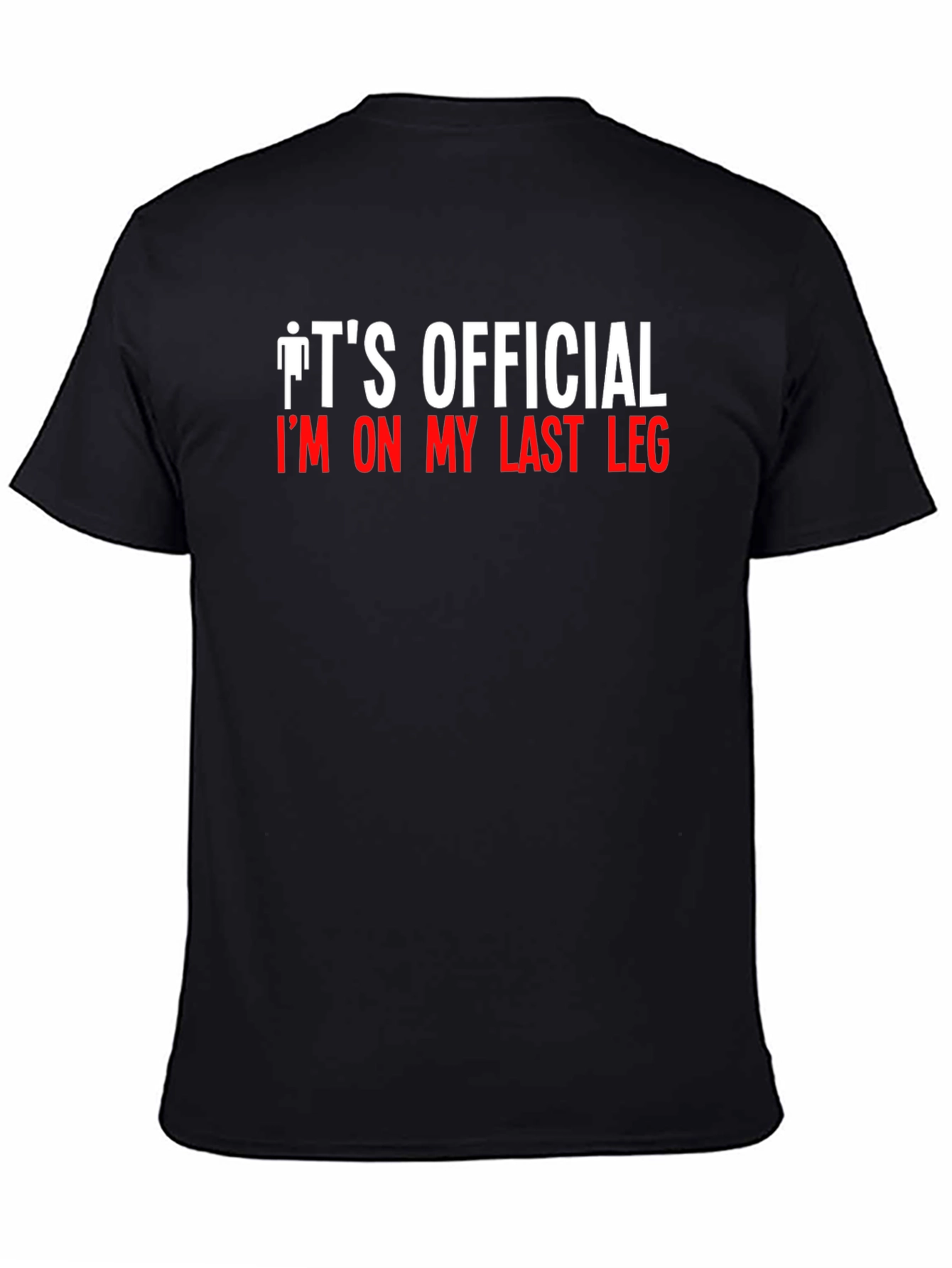 Black Men's "Last Leg" Graphic T-Shirt view 4