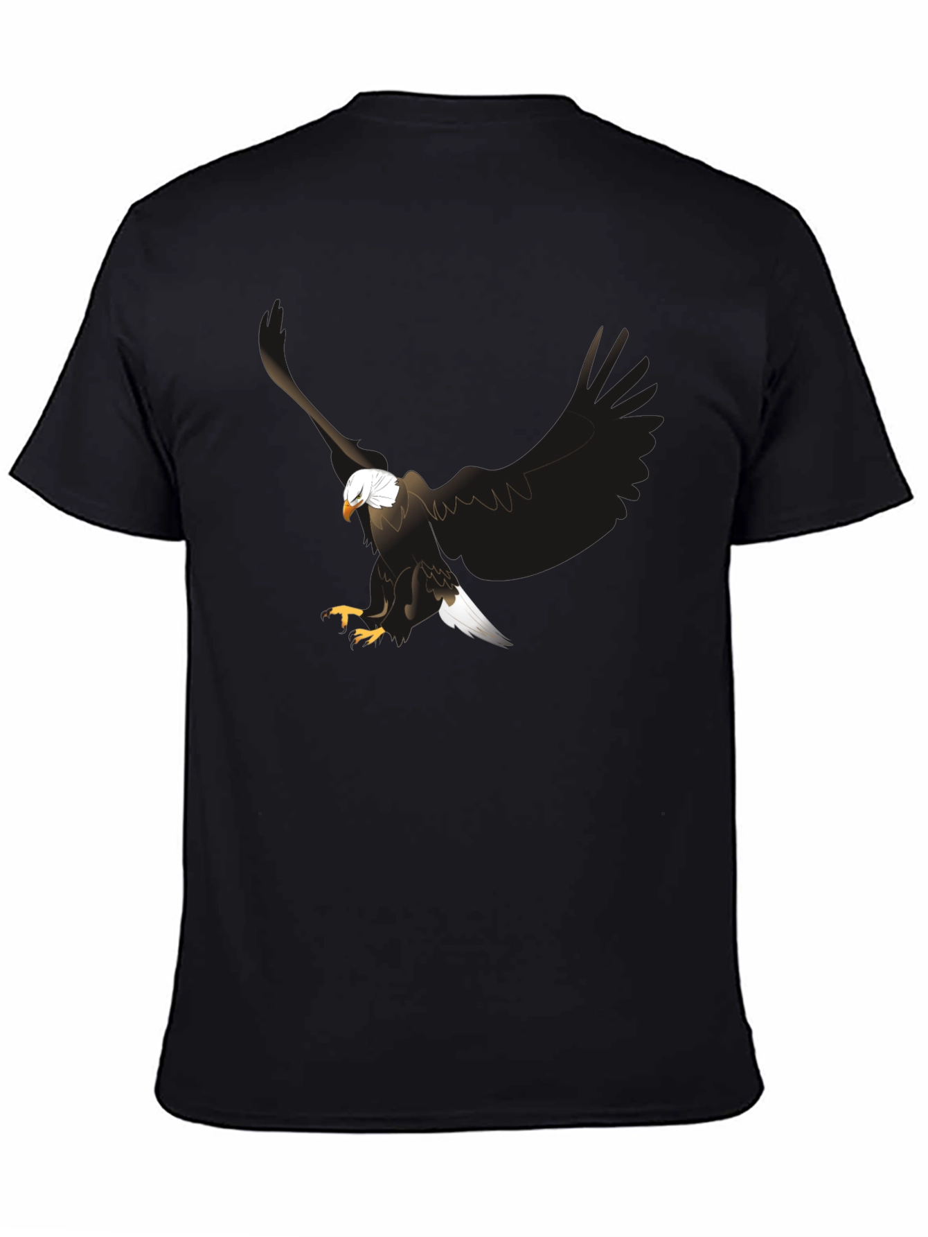 Black Eagle Graphic Print Black T-Shirt view 4