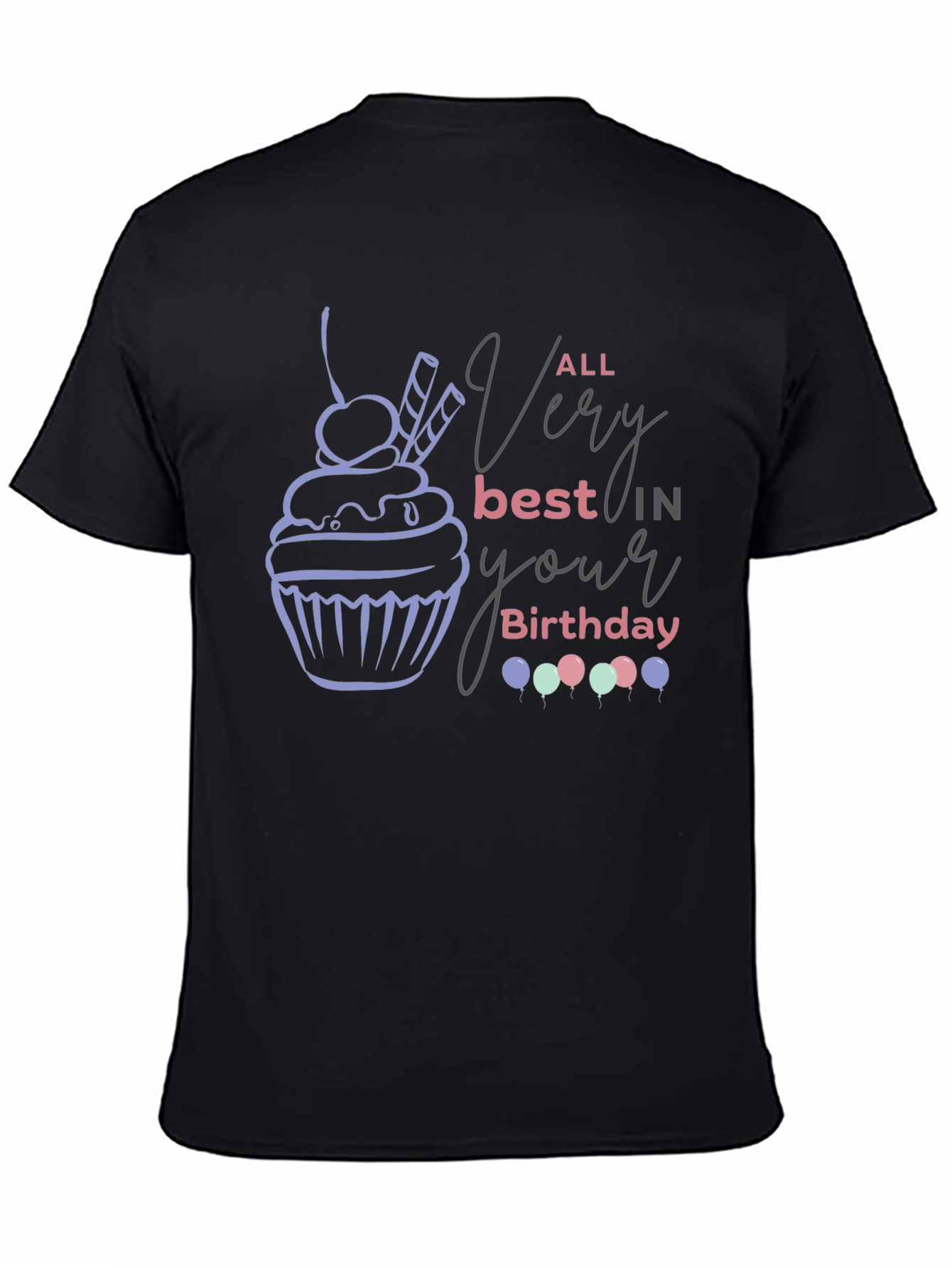 Birthday Cupcake Graphic Tee - 4