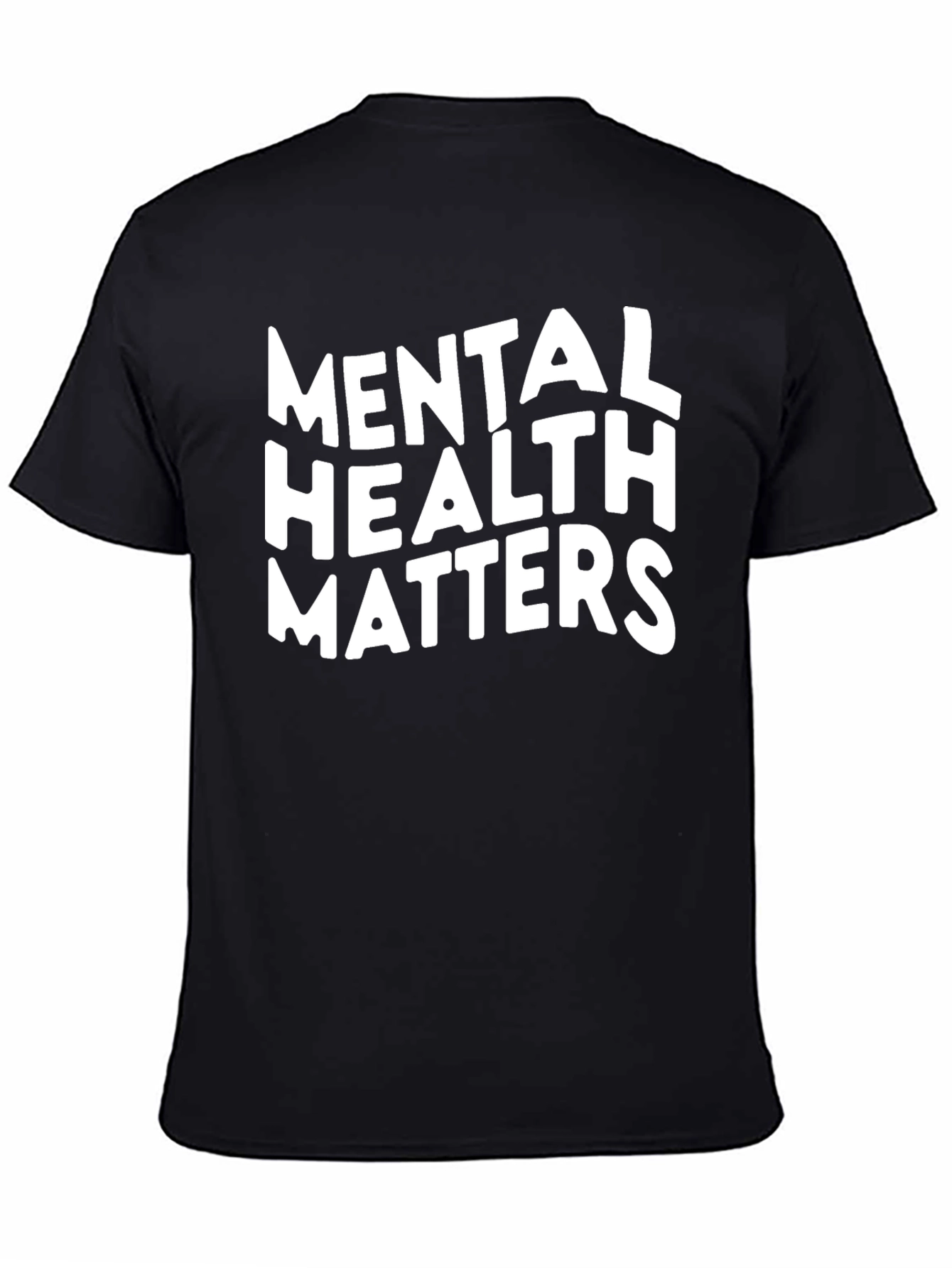 Black Mental Health Matters Black Graphic Tee view 4