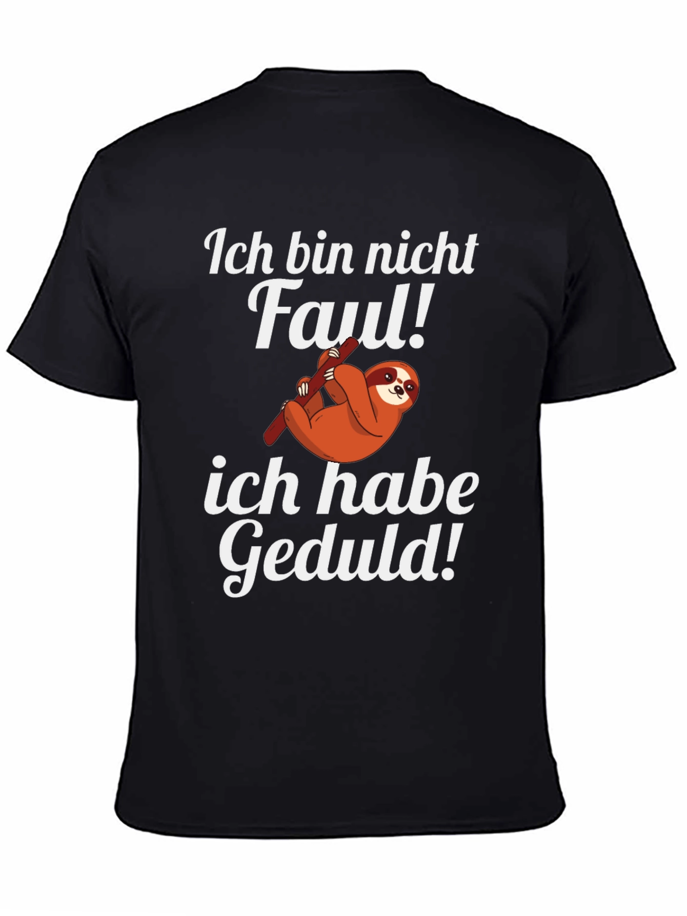 Black Ich Bin Nicht Faul T-Shirt Sloth Graphic Tee view 4