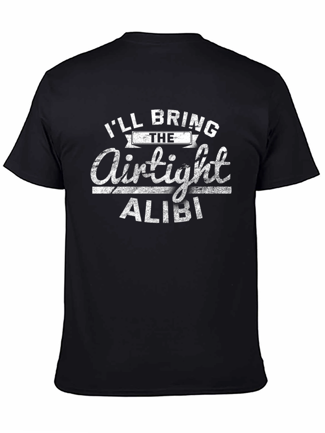 Black Airtight Alibi Novelty Graphic T-Shirt view 4
