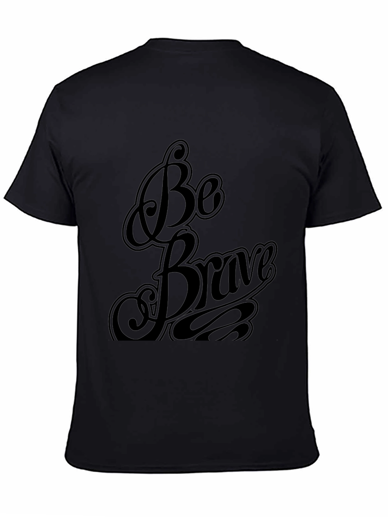 Black Be Brave Black Graphic Tee view 4