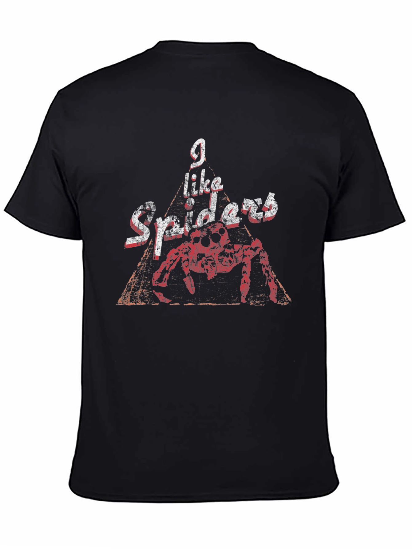 Black I Like Spiders Black Graphic Tee view 4