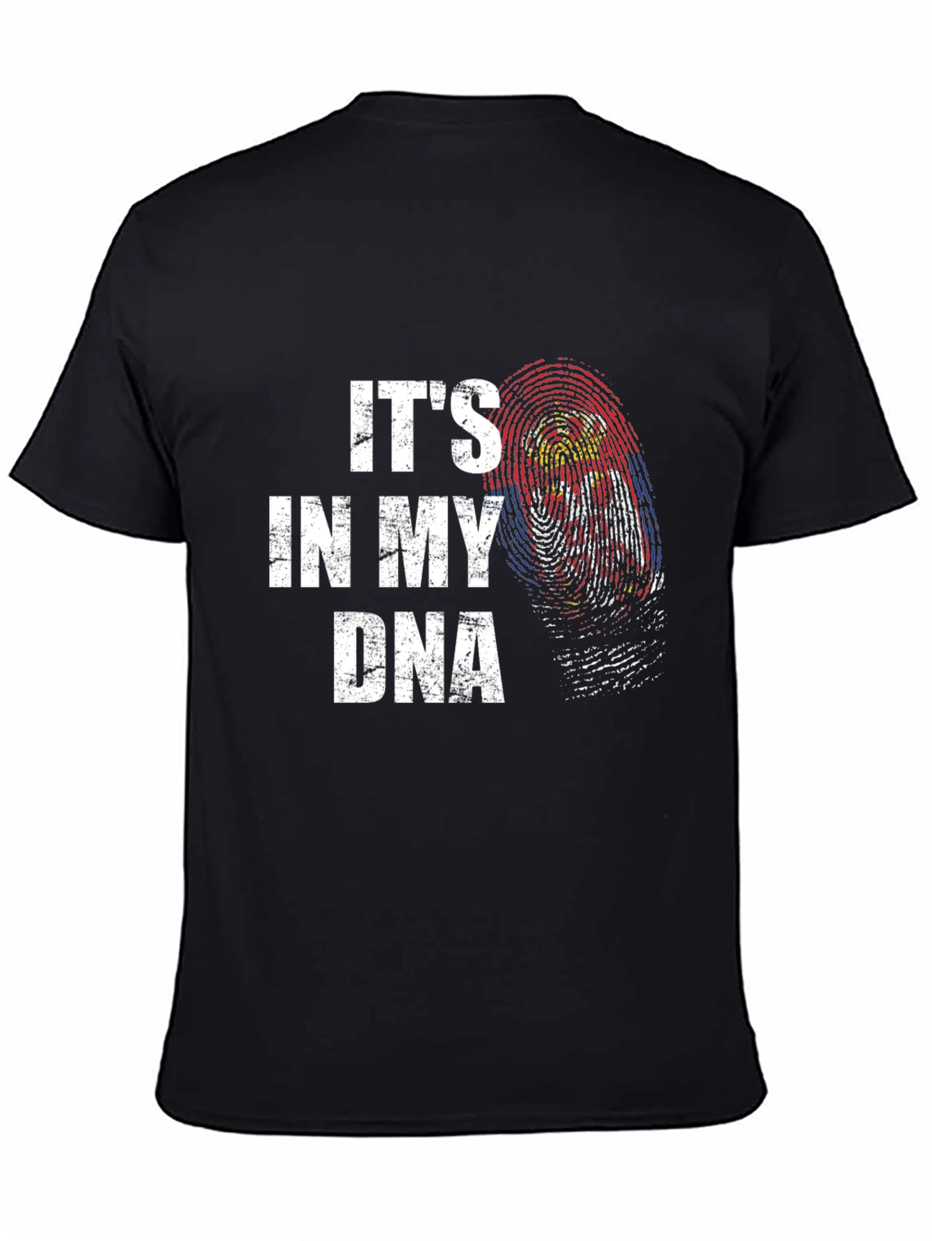 Black It's in My DNA Graphic Tee - Black Cotton T-Shirt view 4
