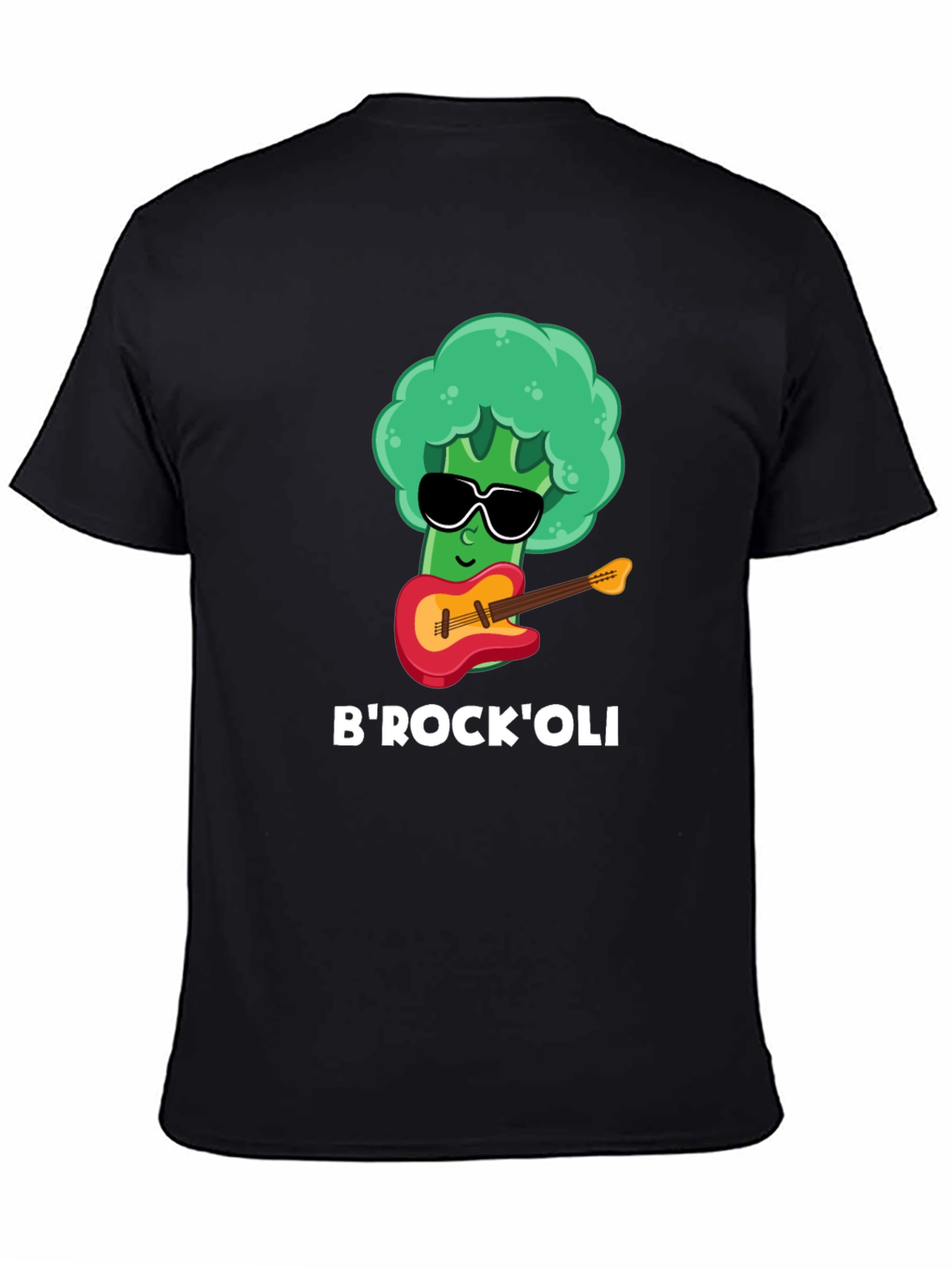Black B'Rock'Oli Broccoli Rock Band T-Shirt view 4