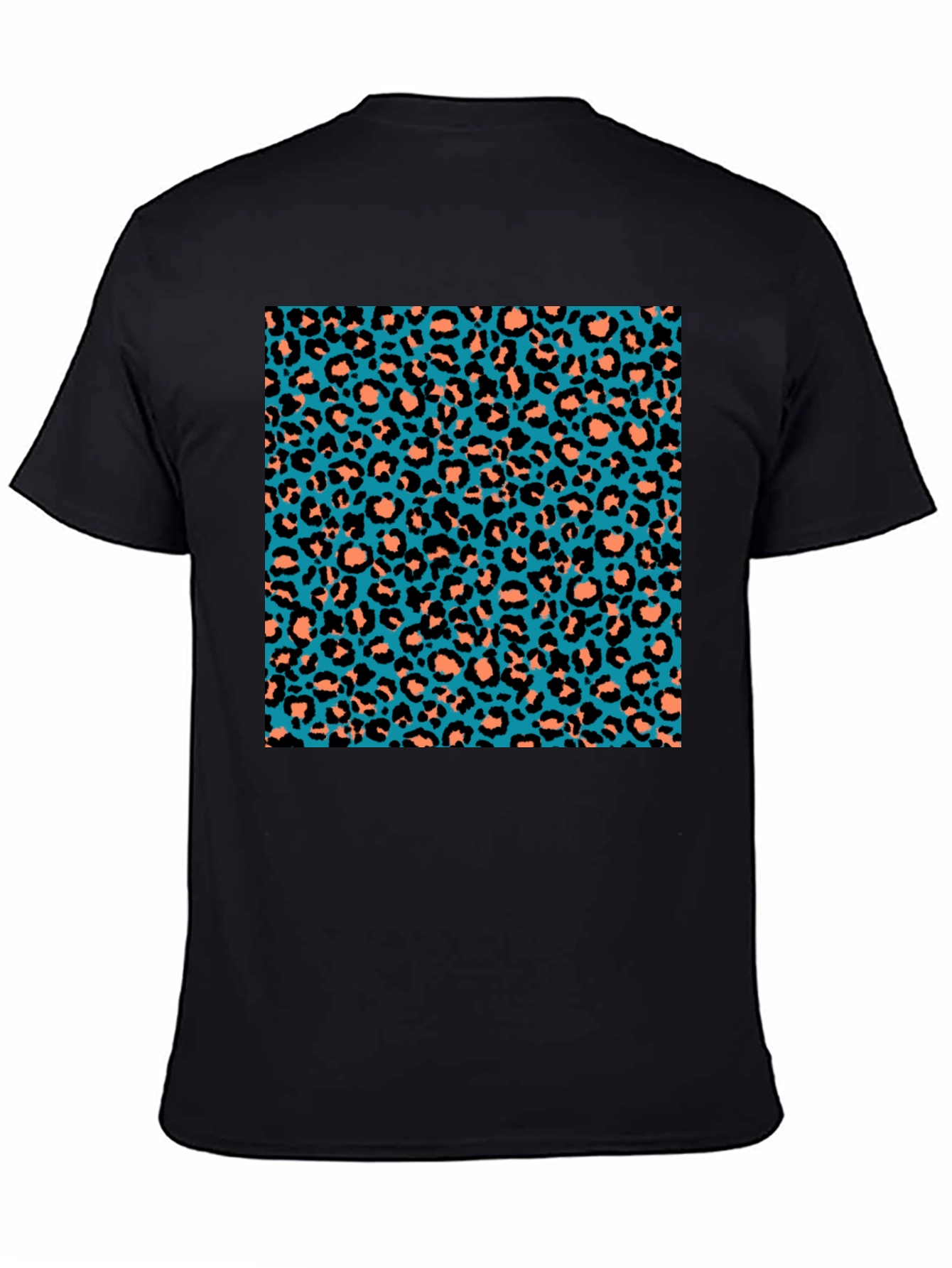 Black Funky Leopard Print Tee view 4