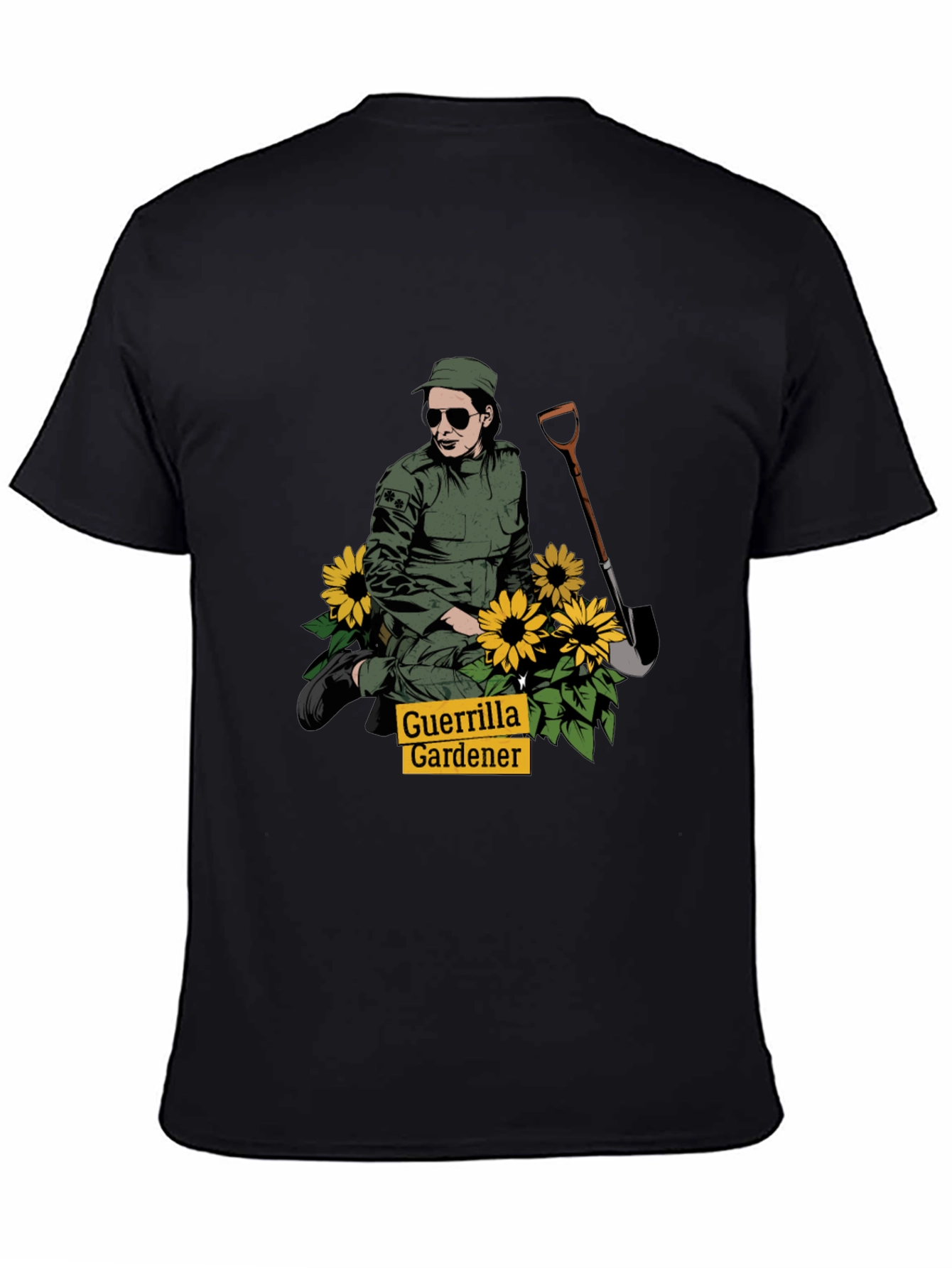 Guerrilla Gardener T-Shirt - Black, Graphic Tee - 4