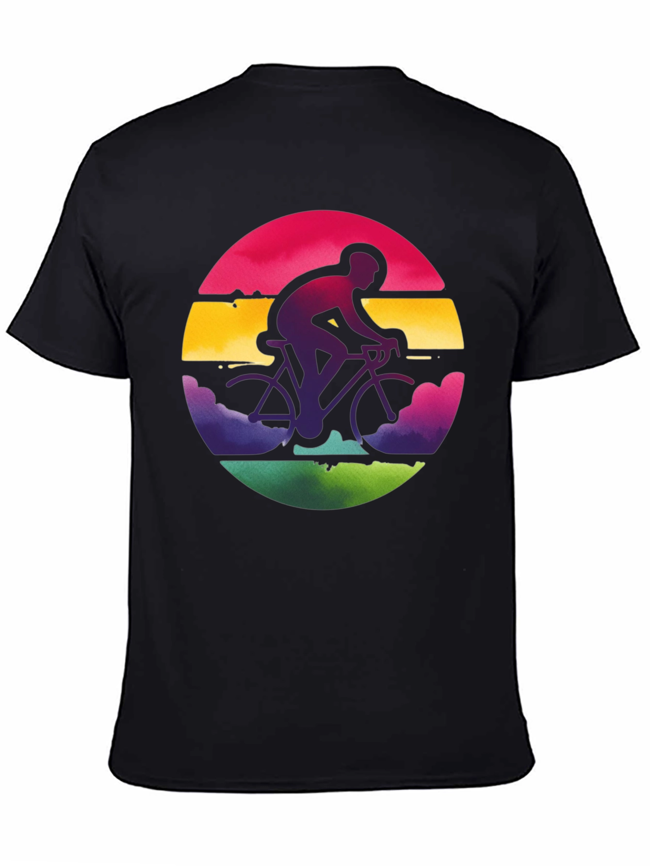 Black Retro Cycling T-Shirt view 4