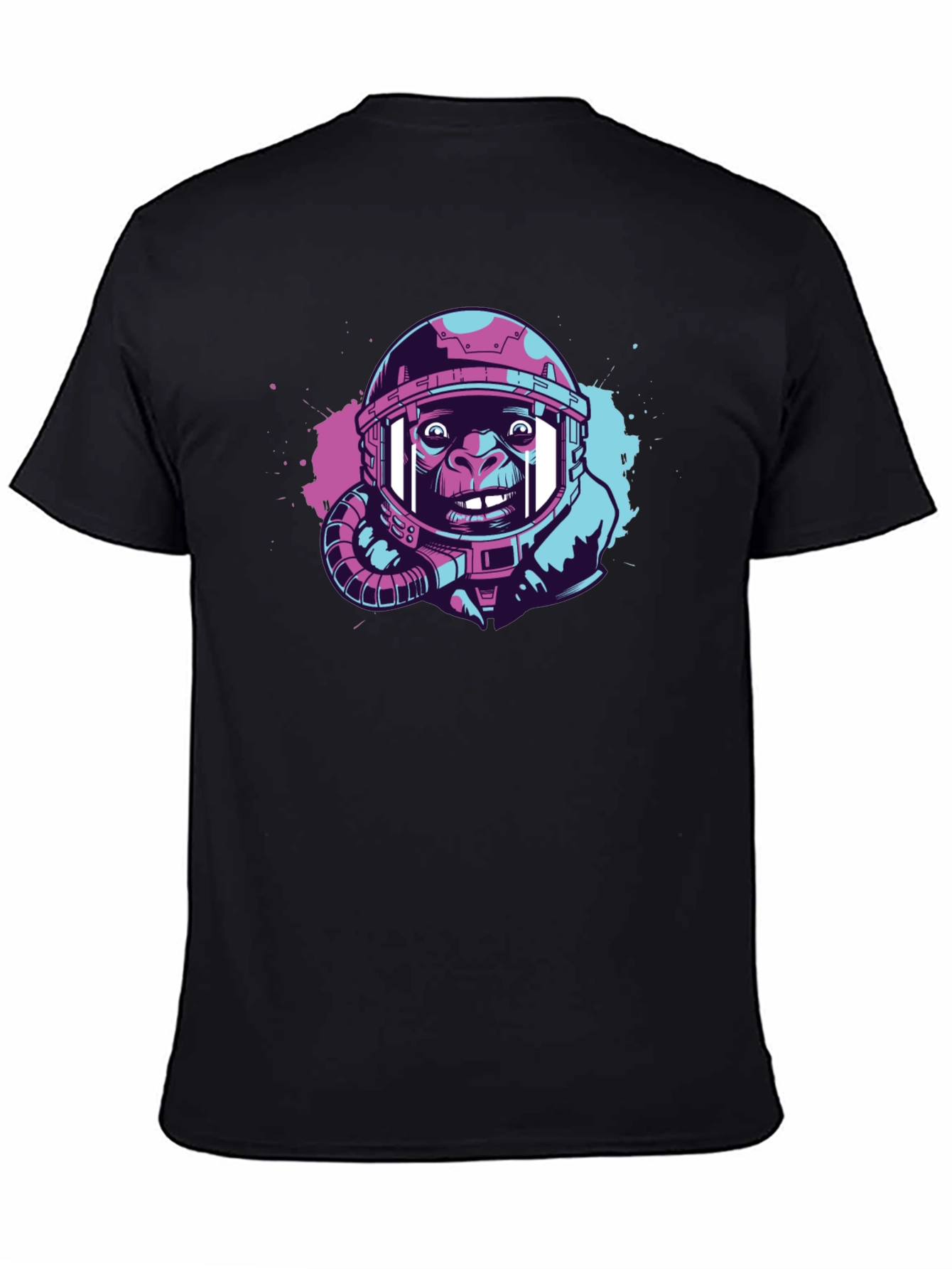 Black Ape Astronaut Graphic T-Shirt - Trendy Space Design view 4