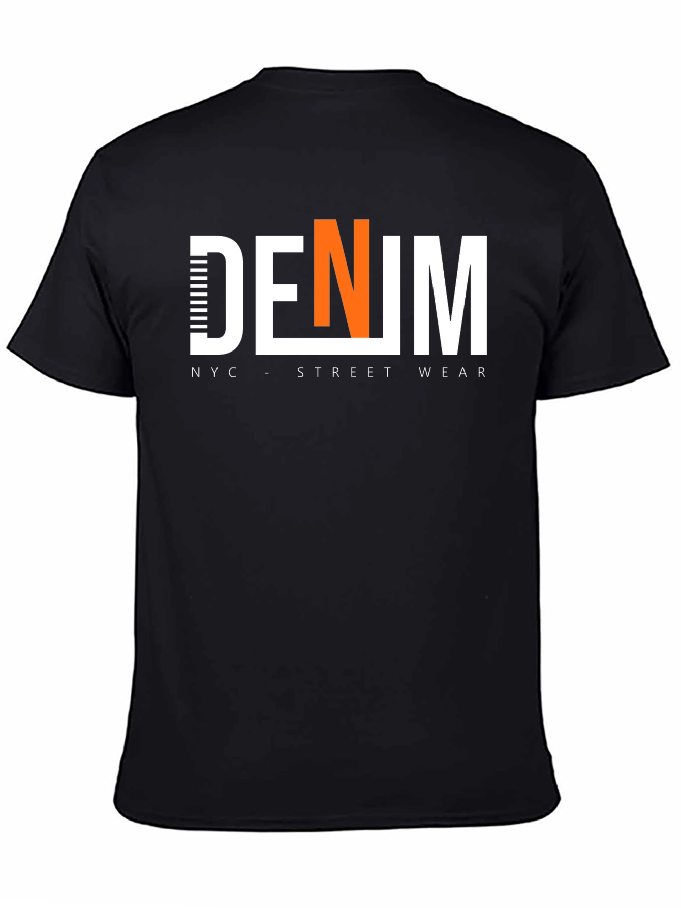 Black DENIM NYC Streetwear Graphic Tee - Black view 4