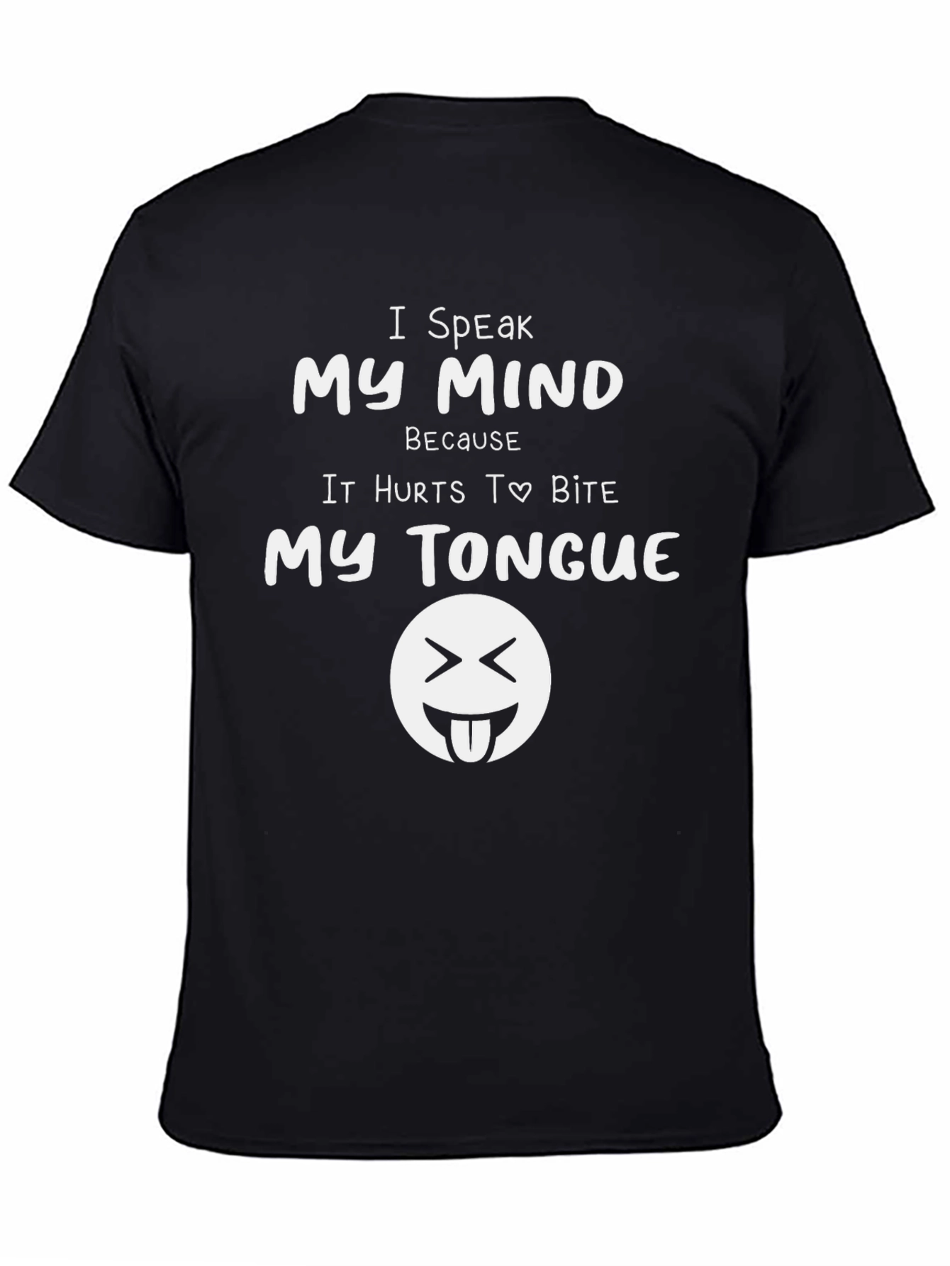 Black I Speak My Mind Black Graphic Tee view 4