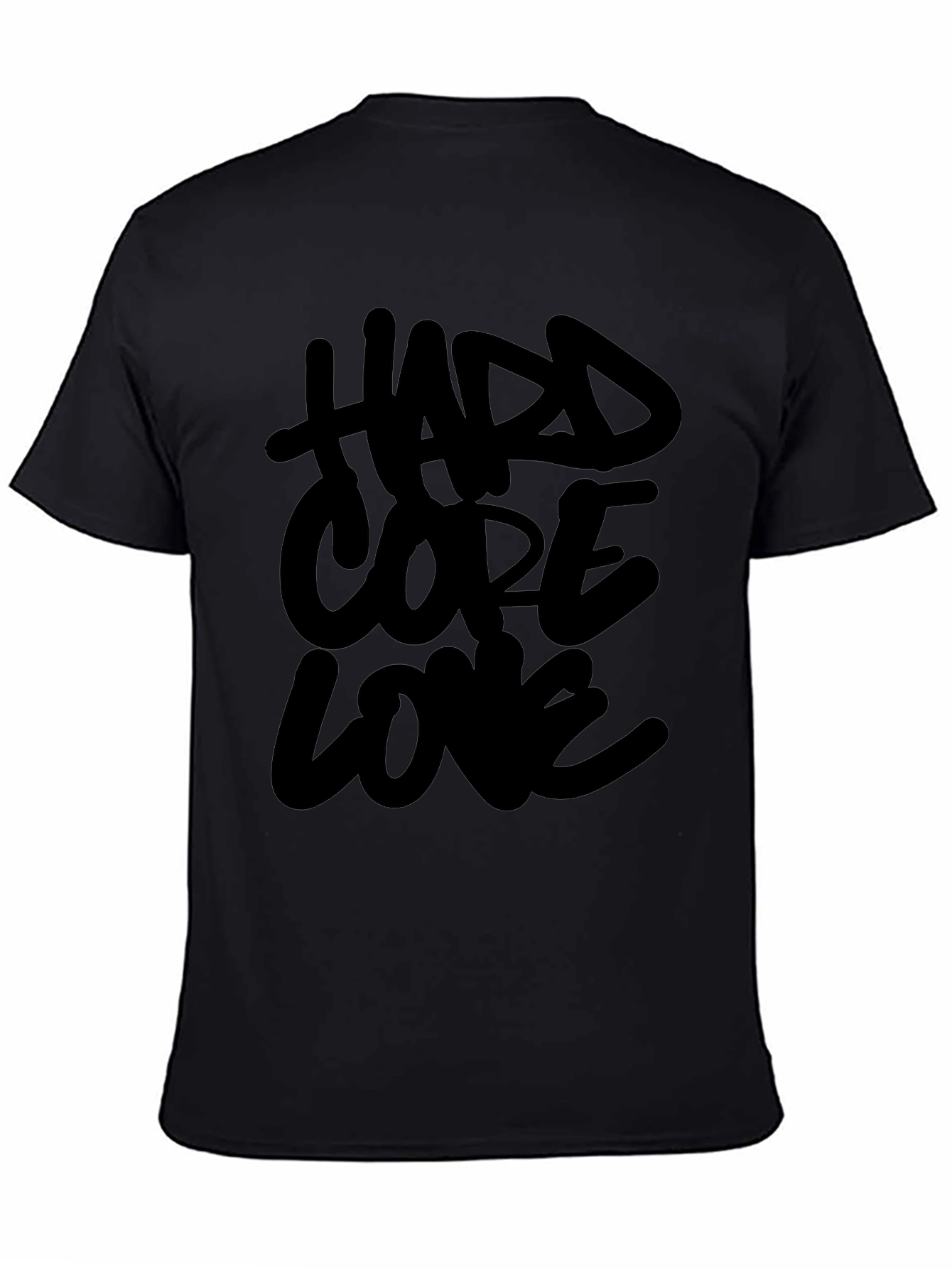 Black Hardcore Love Black T-Shirt view 4