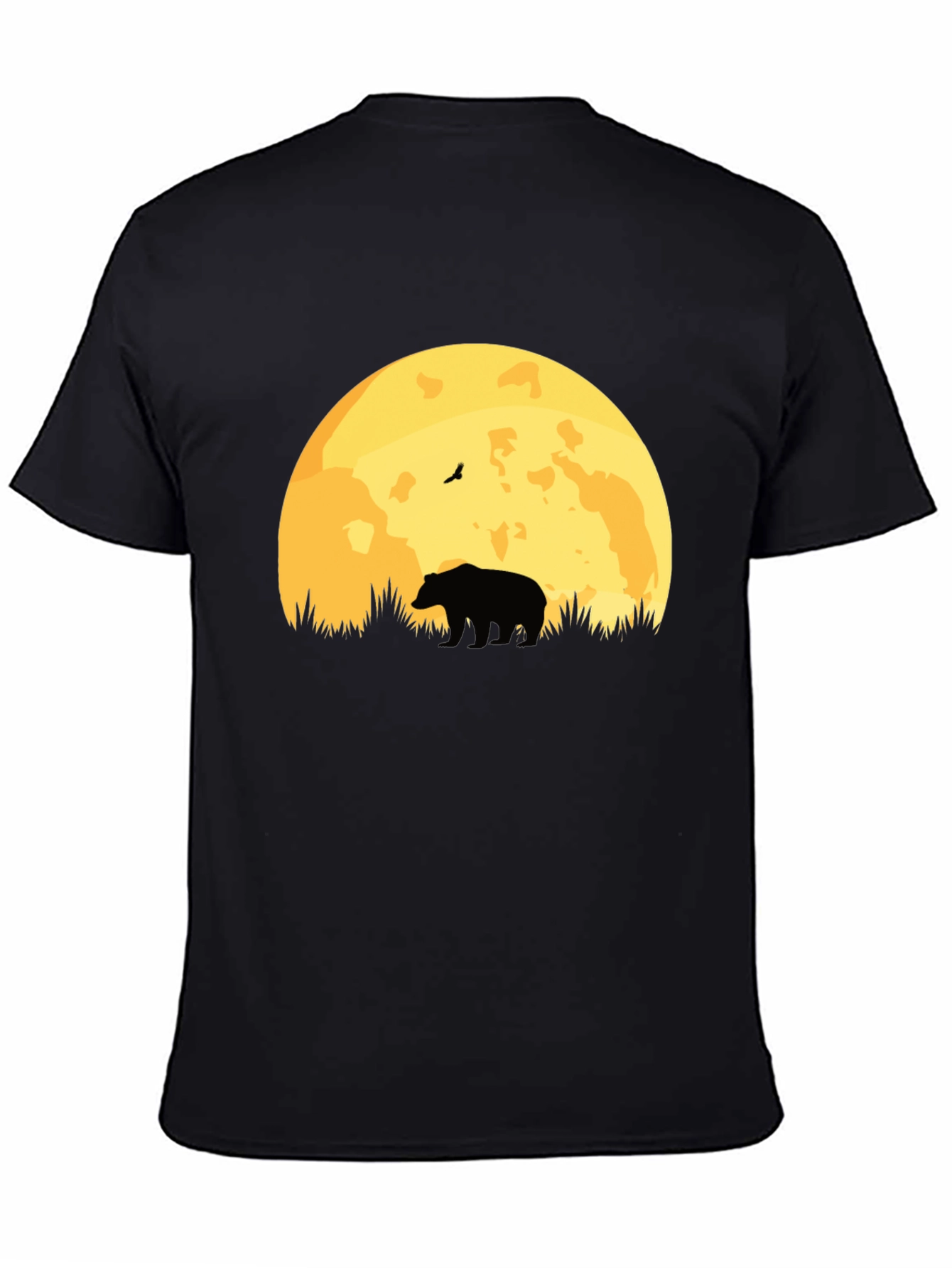 Black Bear Moon Silhouette T-Shirt - Nature Lover's Tee view 4