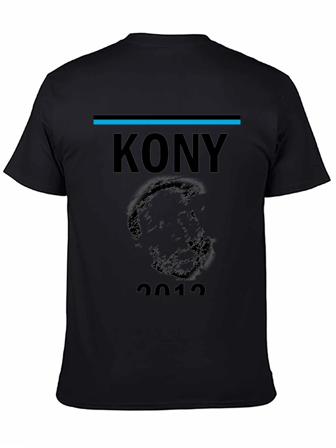 Black Kony 2012 Graphic Print Black T-Shirt view 4