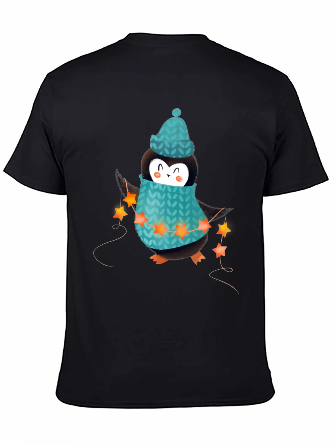 Black Festive Penguin T-Shirt - Holiday Ready! view 4