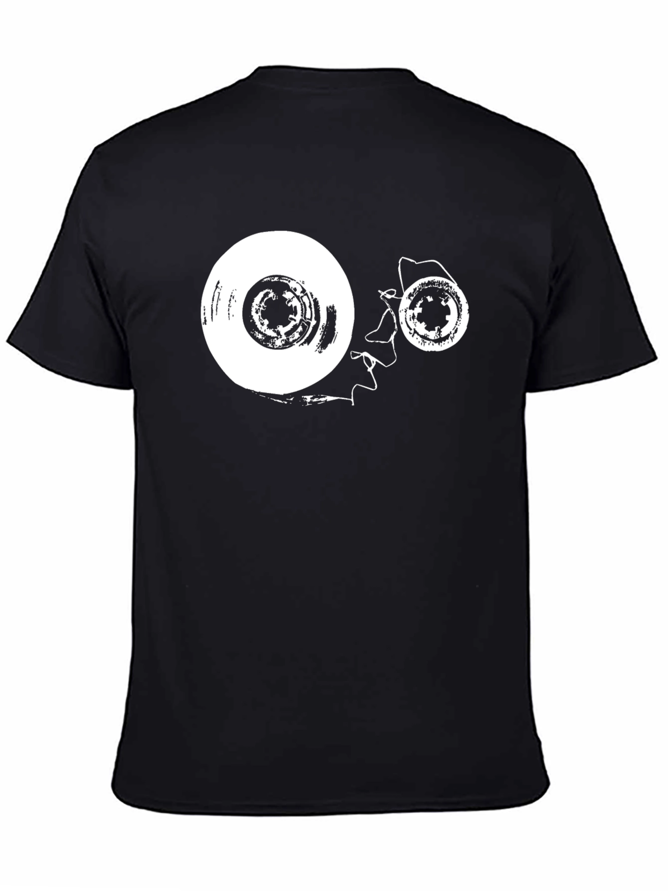 Black Retro Cassette Tape Graphic T-Shirt - Music Lover Tee view 4