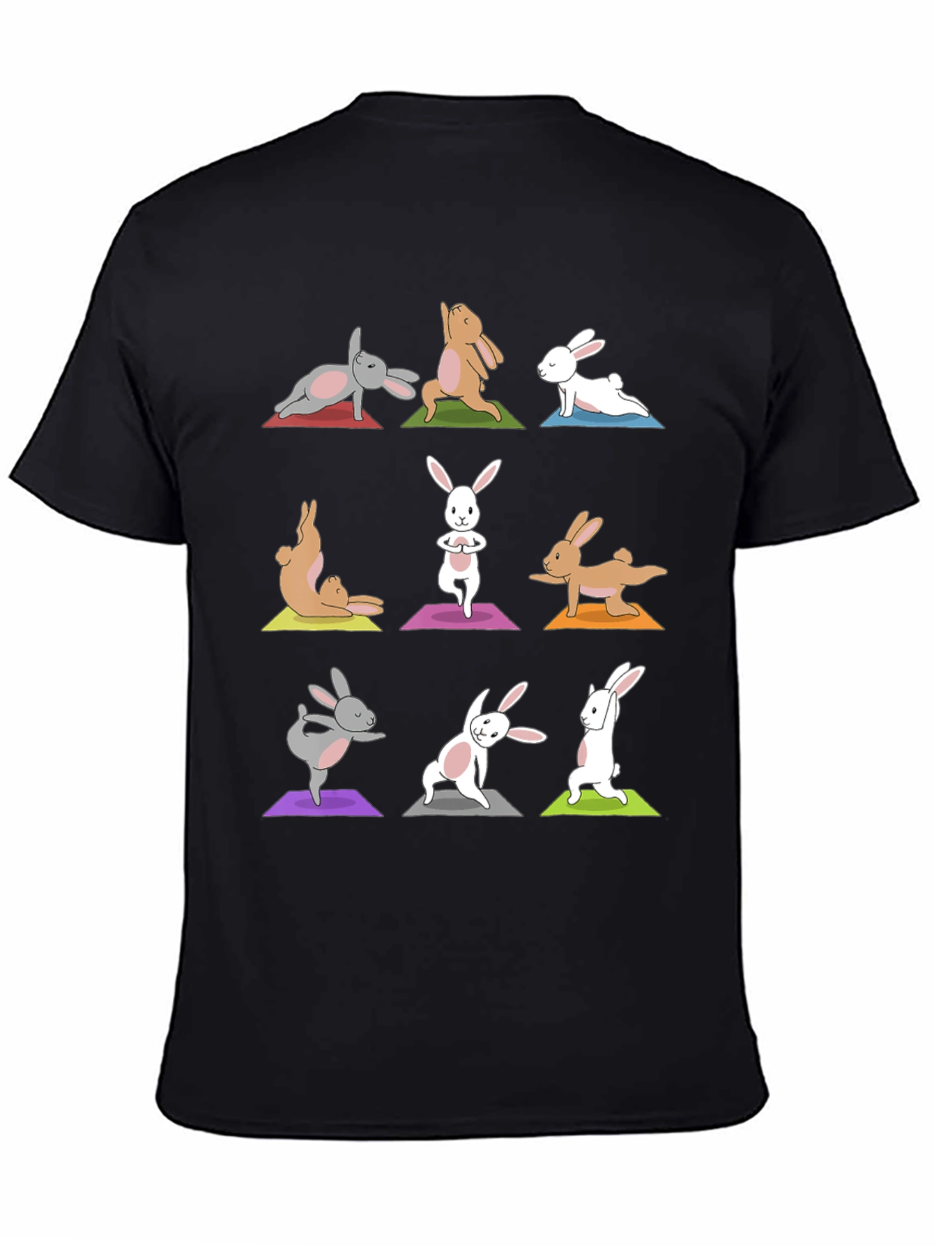 Black Yoga Bunny T-Shirt - Relax in Style view 4