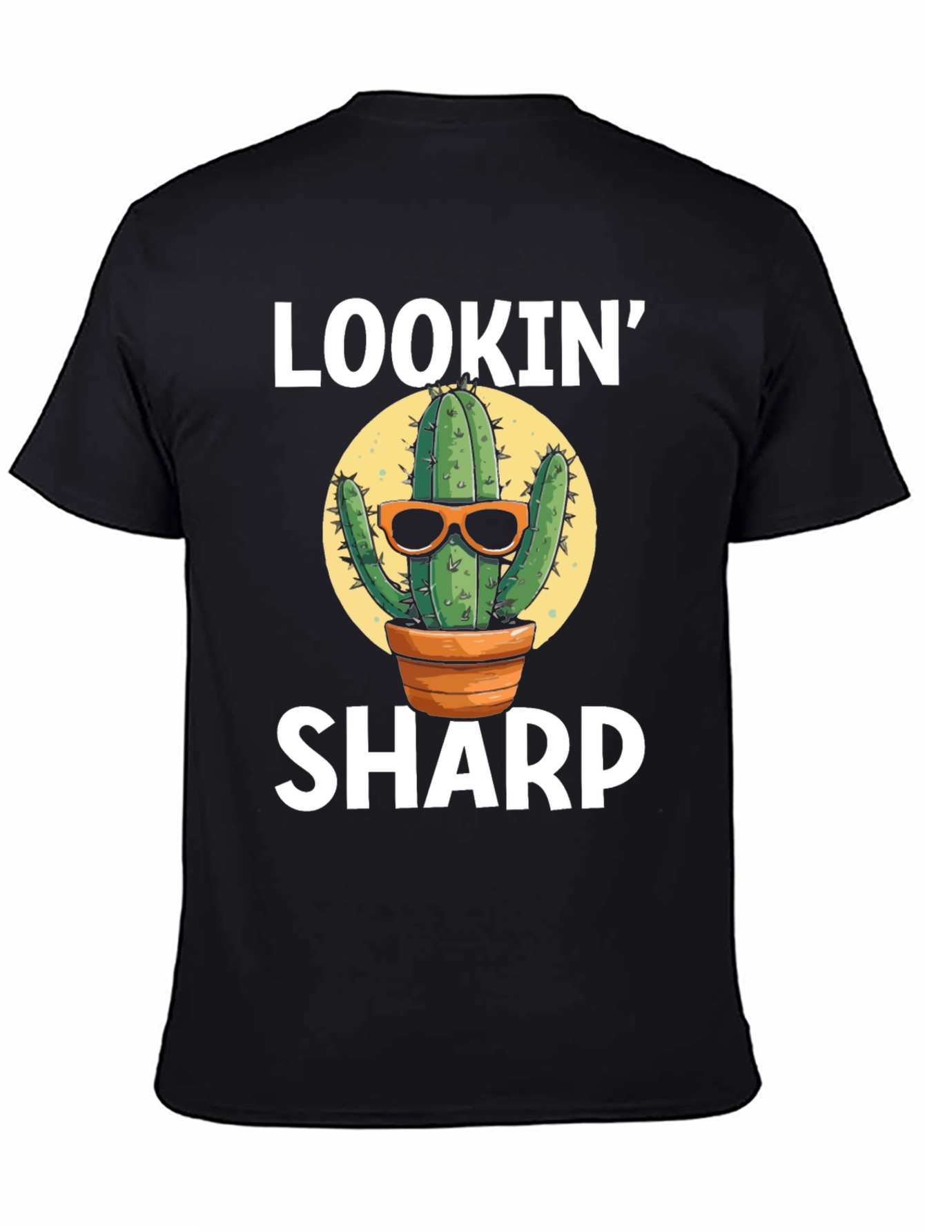 Black Lookin' Sharp Cactus Graphic T-Shirt view 4