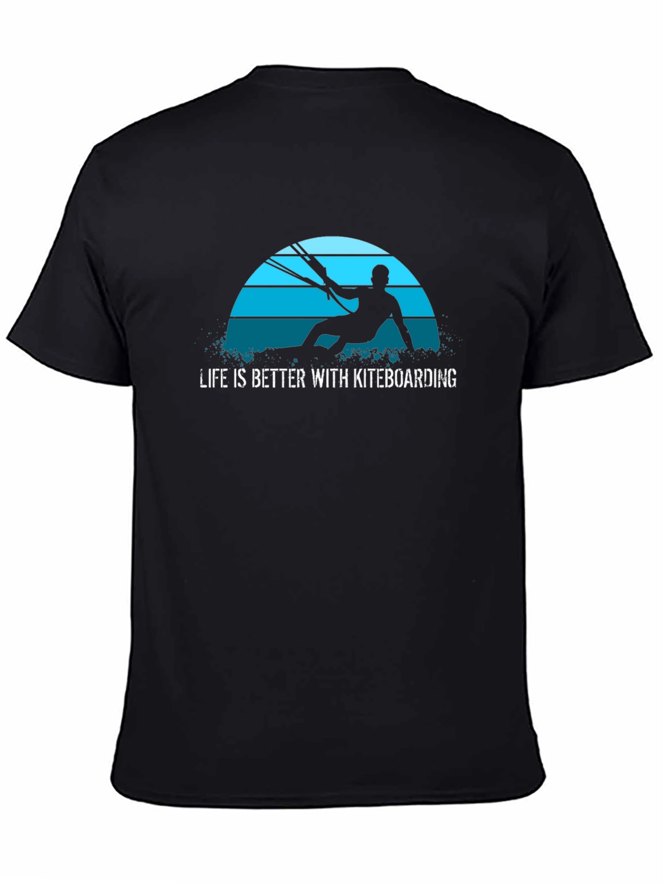 Black Life is Better with Kiteboarding T-Shirt view 4