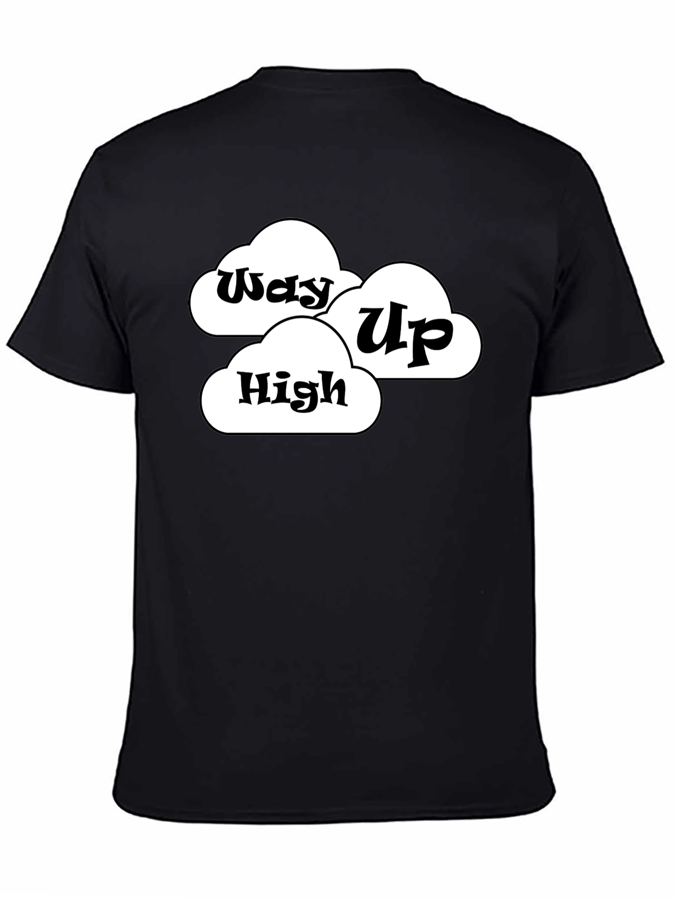 Black Way Up High Cloud T-Shirt - Black Graphic Tee view 4