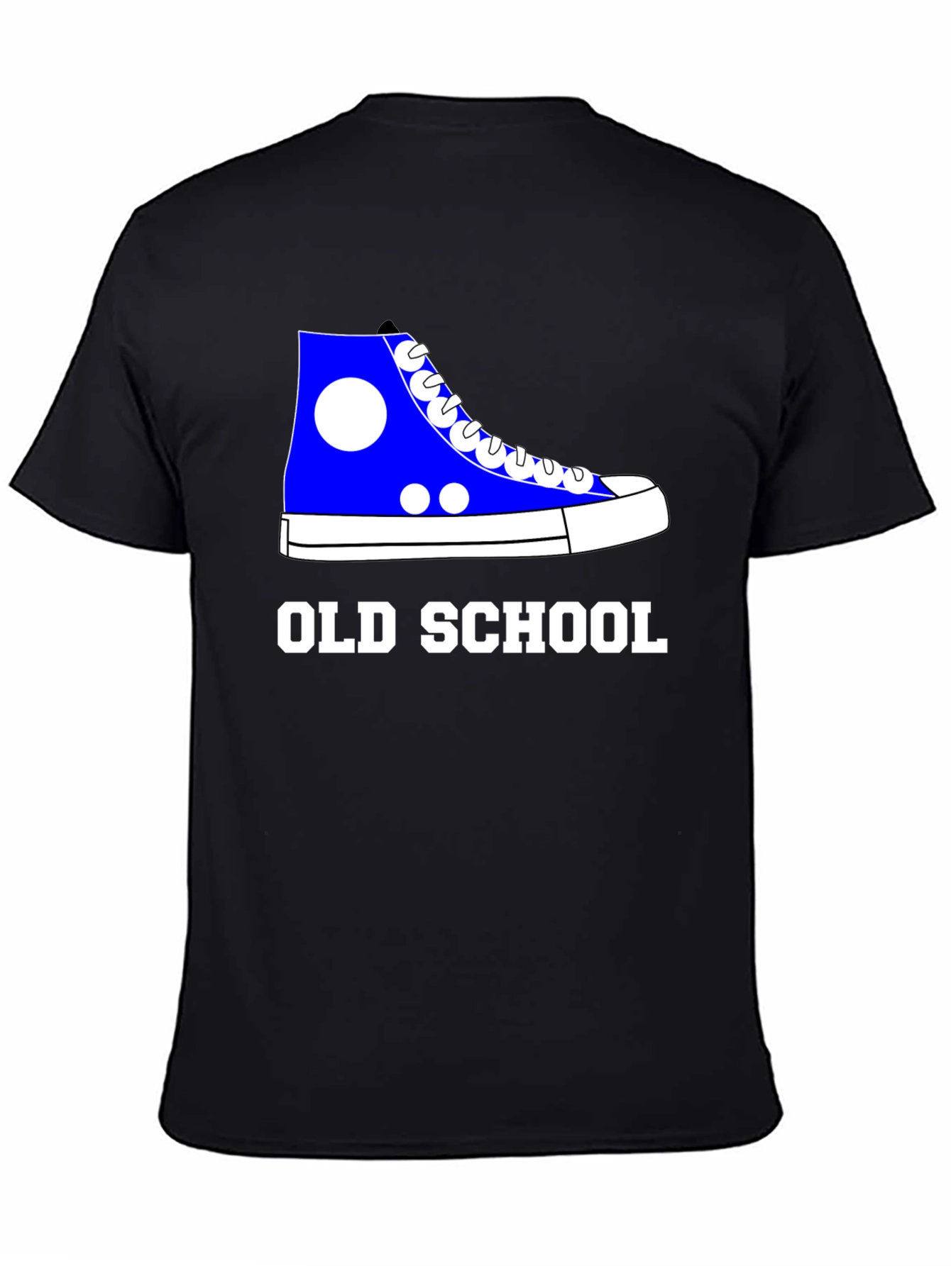 Black Old School Sneaker Graphic Tee - Classic Cool view 4
