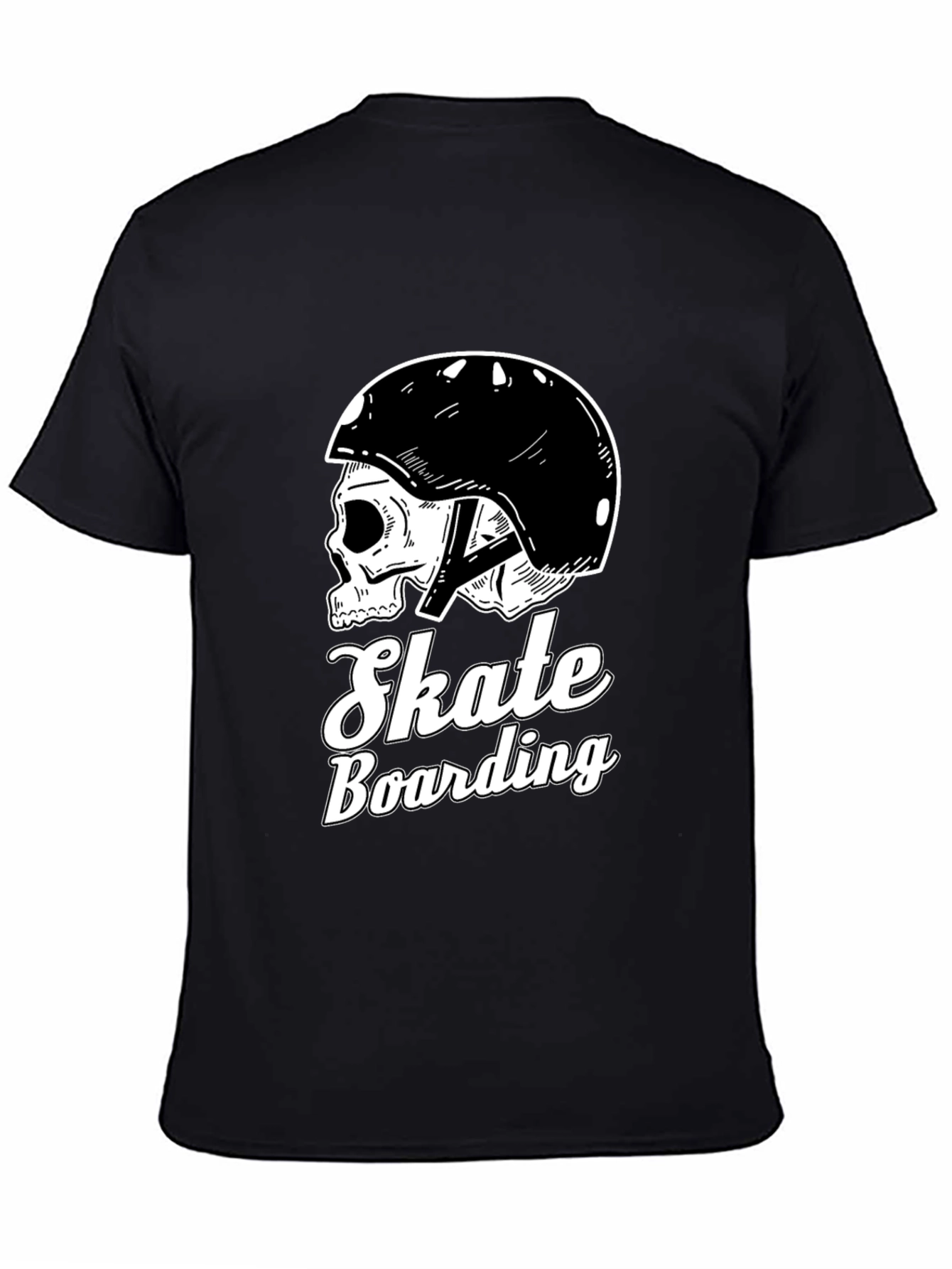 Black Skull Skateboarding T-Shirt view 4
