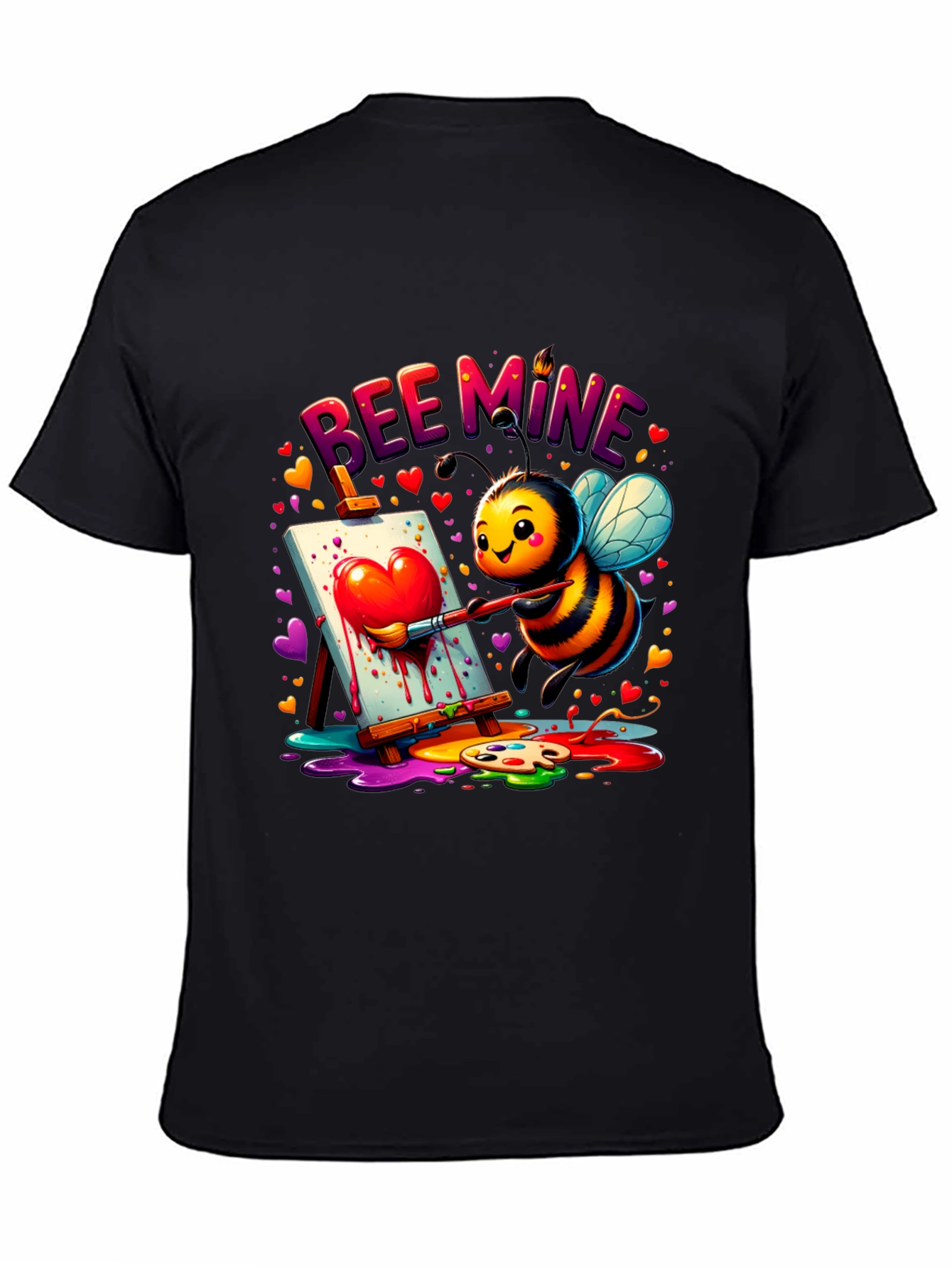 Black Bee Mine Graphic Tee - Valentine's Day view 4