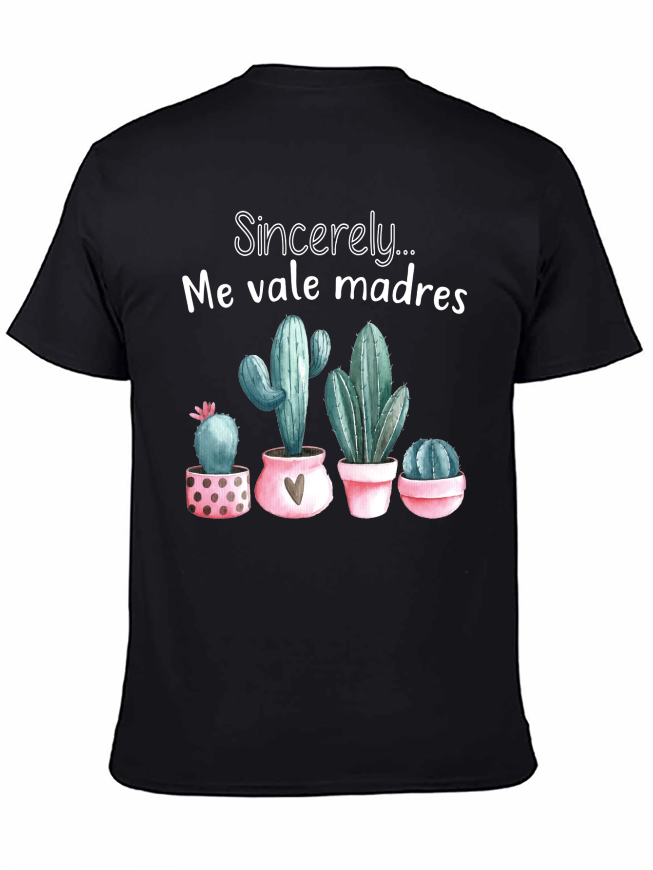 Black Me Vale Madres Cactus T-Shirt - Funny Graphic Tee view 4