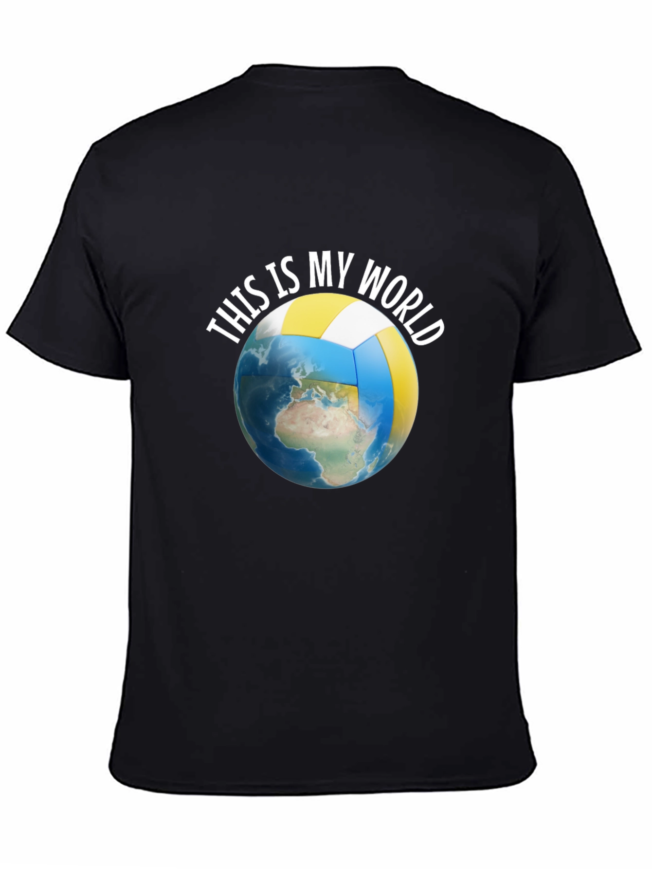 Black Volleyball World Graphic Tee view 4