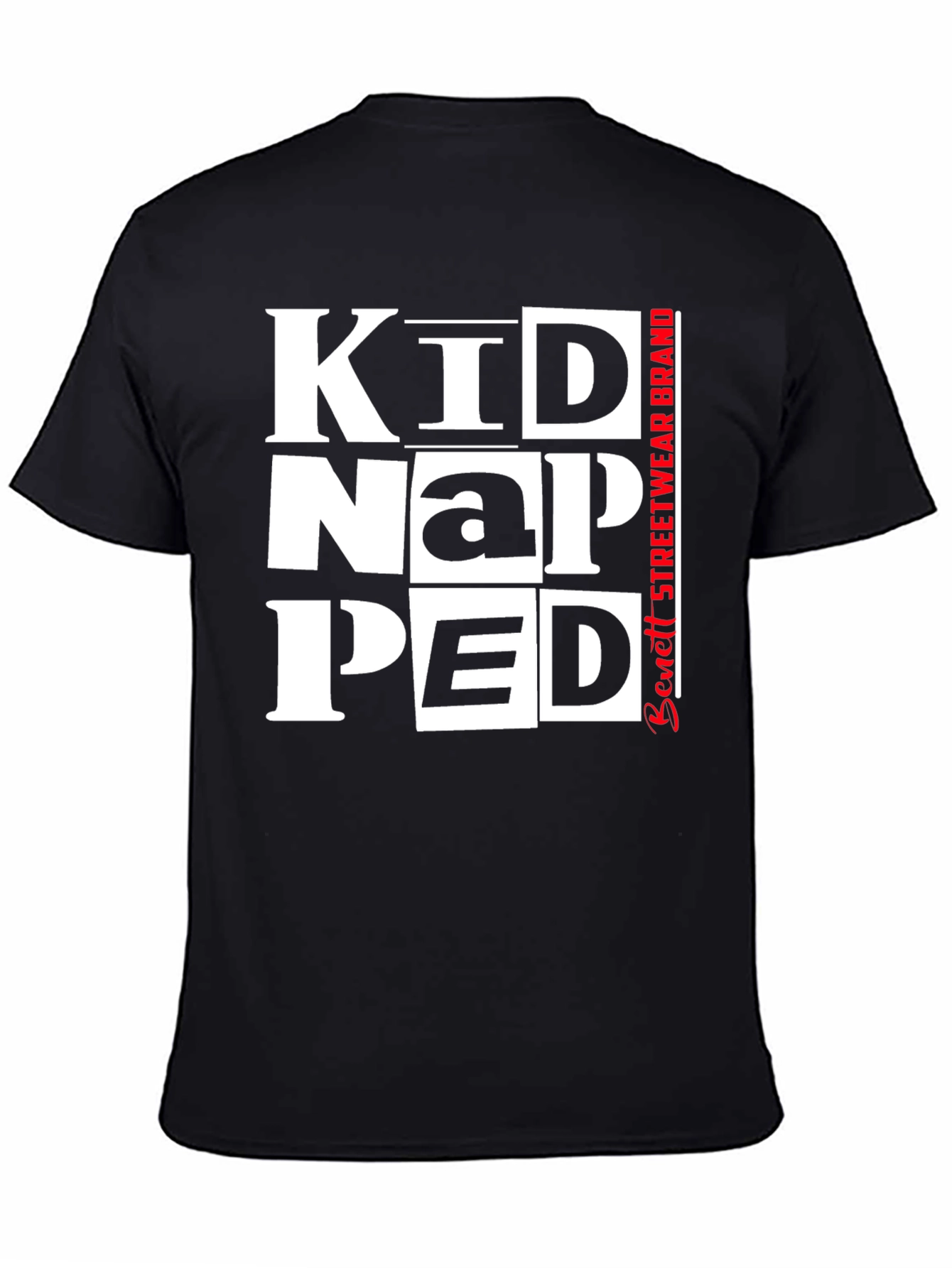 Black Kidnapped Streetwear Graphic Tee view 4