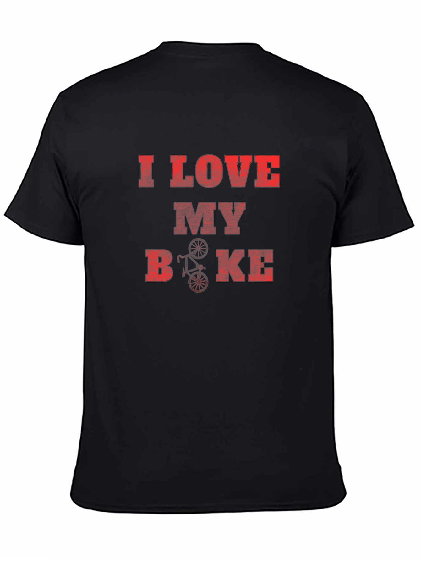 Black I Love My Bike Graphic T-Shirt - Casual Style view 4