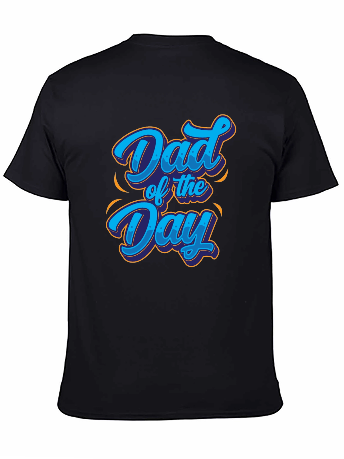 Black Dad of the Day Graphic T-Shirt - Black view 4
