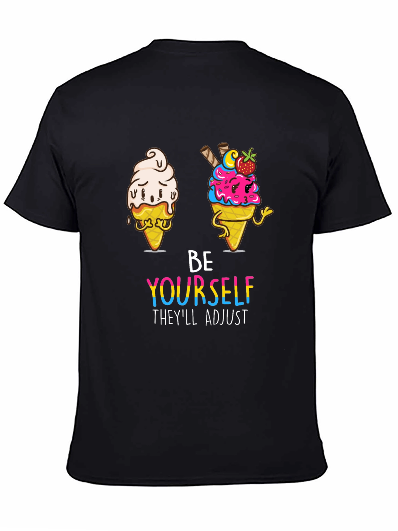 Black Be Yourself Graphic Tee view 4