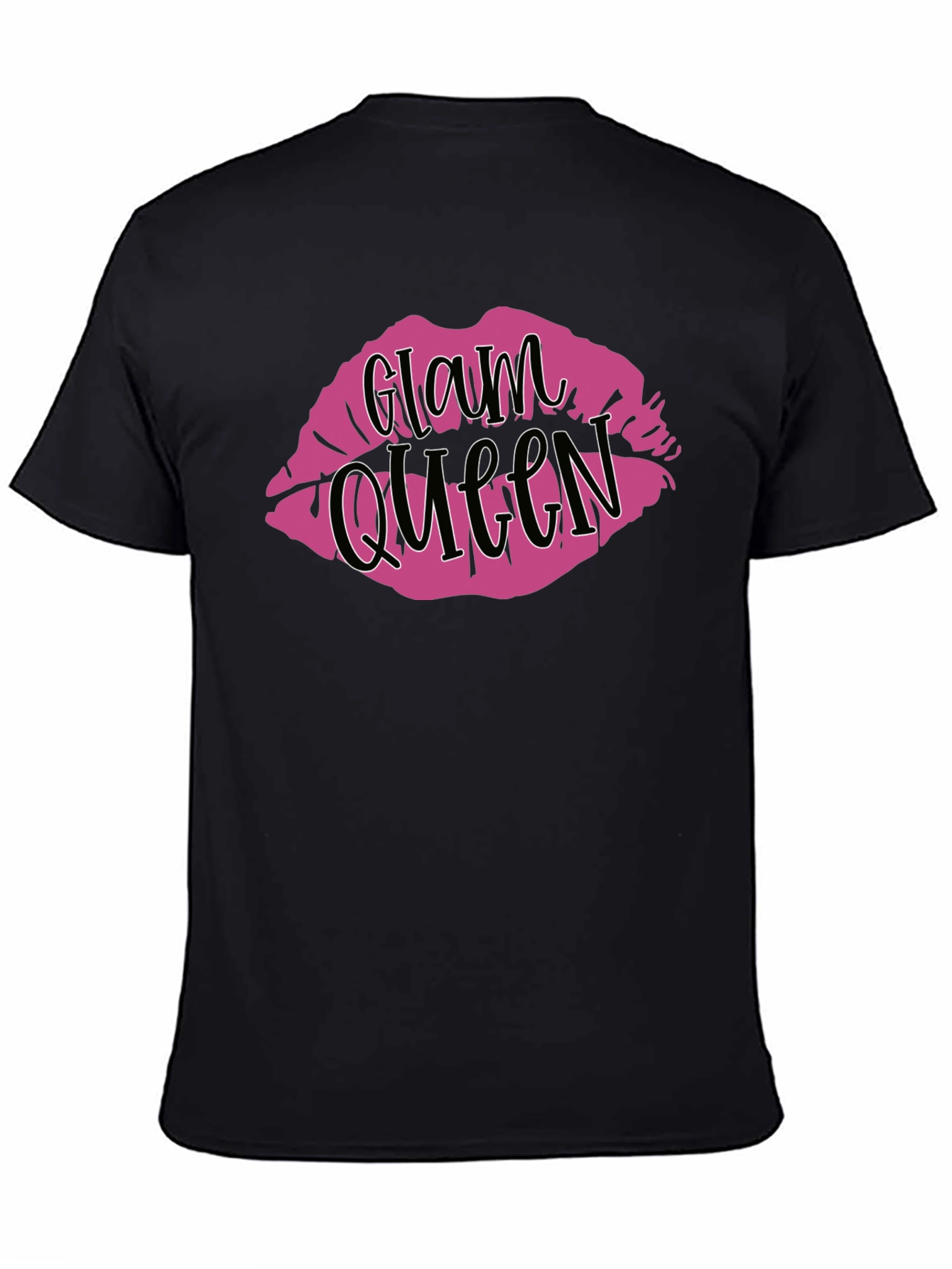 Black Glam Queen Lips Graphic T-Shirt view 4