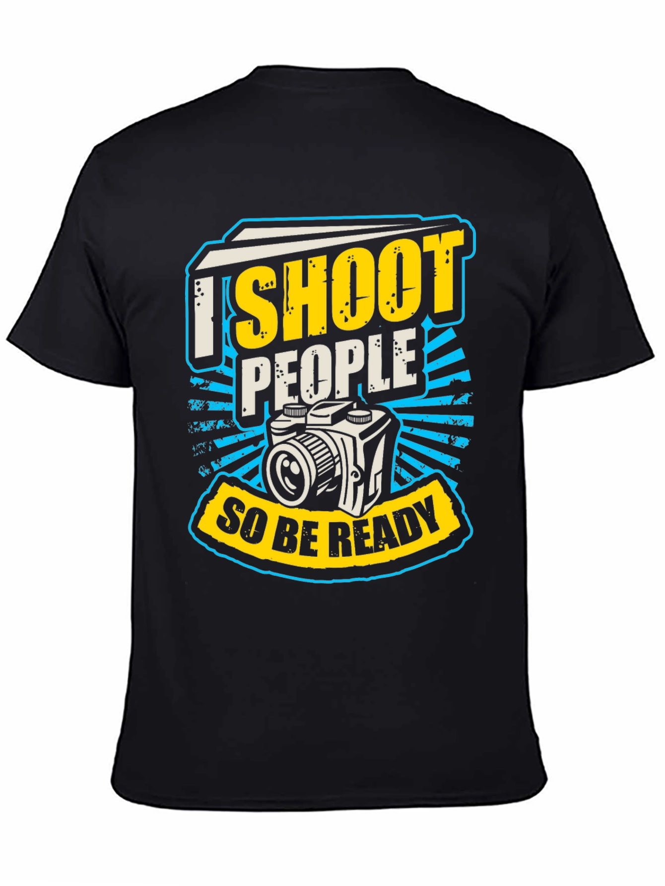 Black I Shoot People T-Shirt view 4