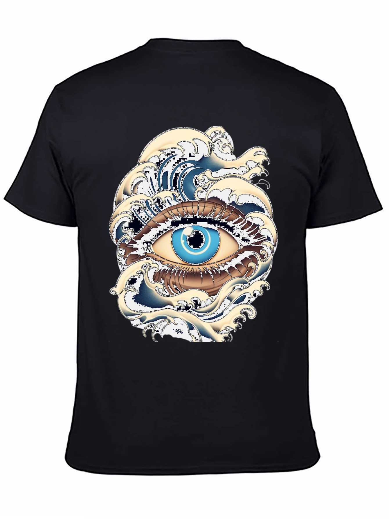 Black Eye of the Ocean Graphic Tee - Black view 4
