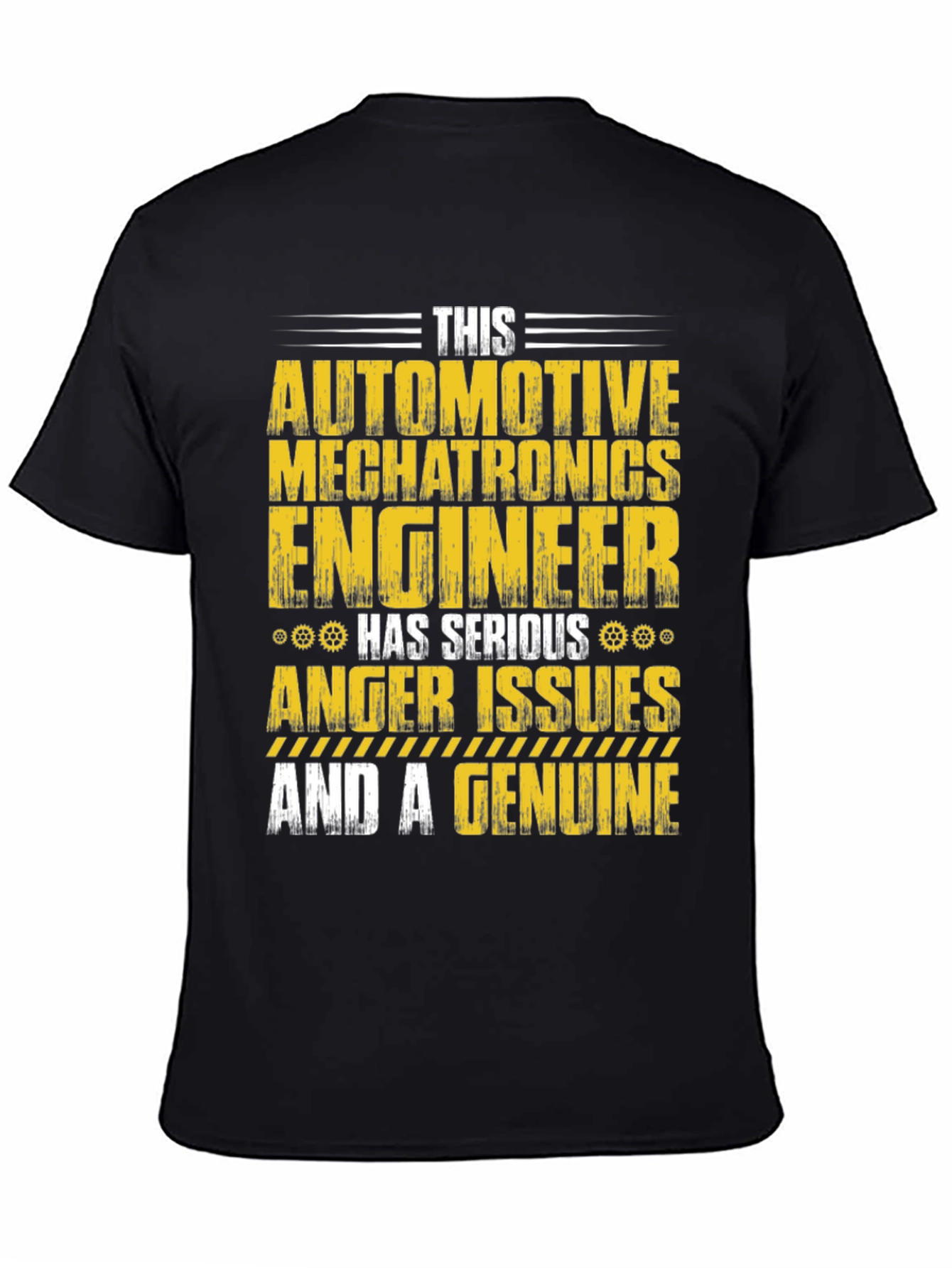 Black Automotive Mechatronics Engineer T-Shirt view 4