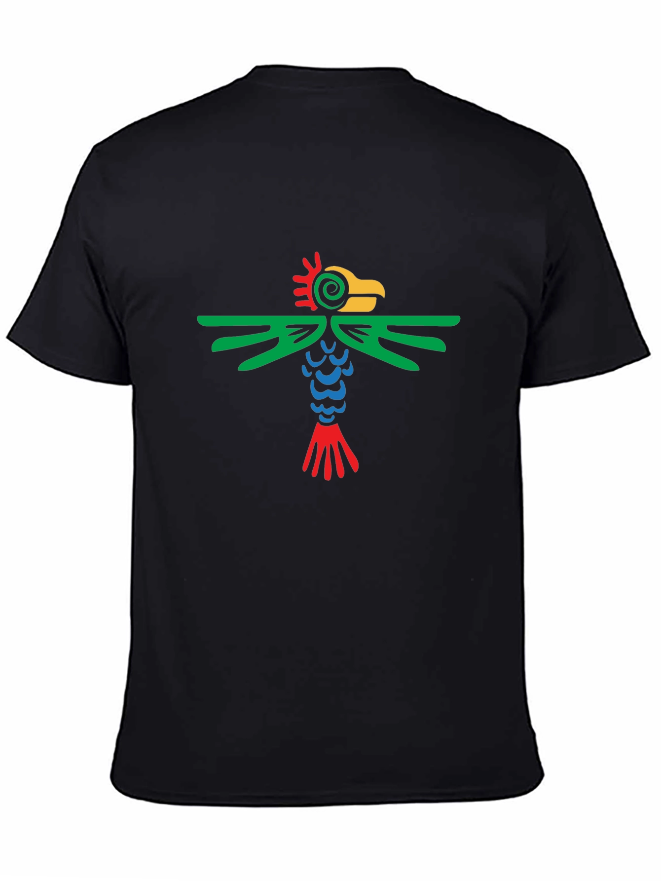 Black Aztec Bird Graphic Tee - Stylish Black T-Shirt view 4
