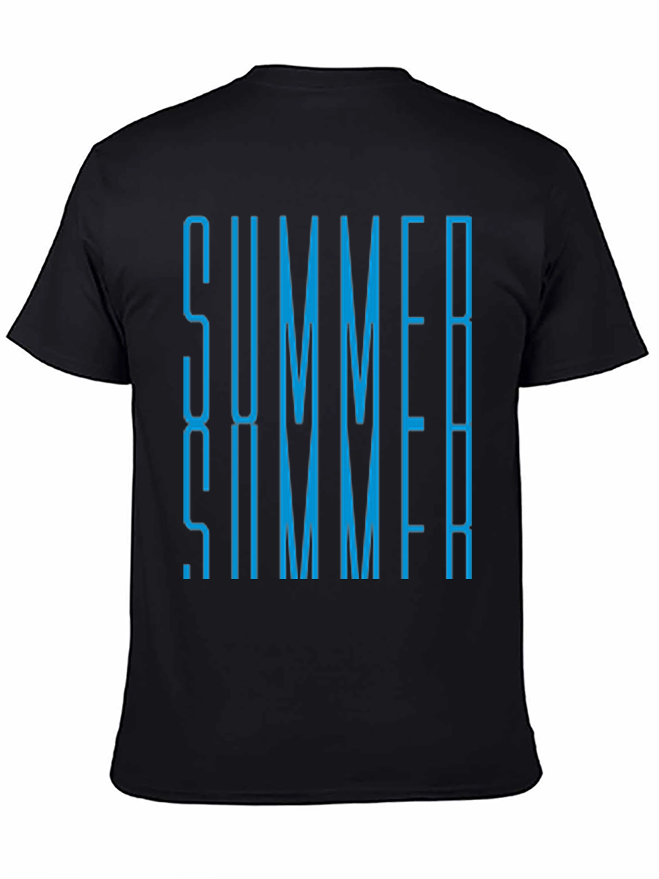 Black Summer Graphic Print Black T-Shirt view 4