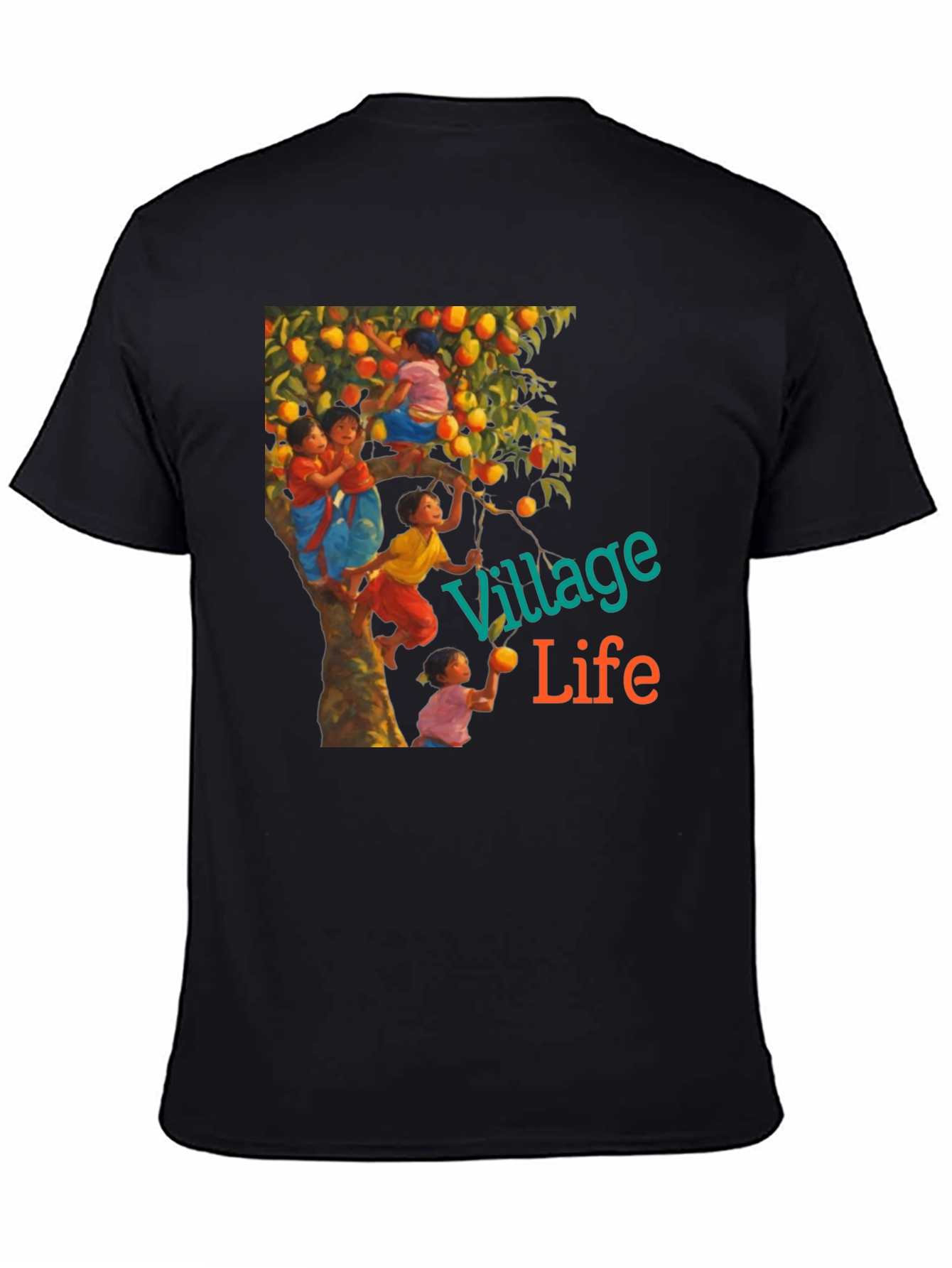 Black Village Life Graphic Tee view 4